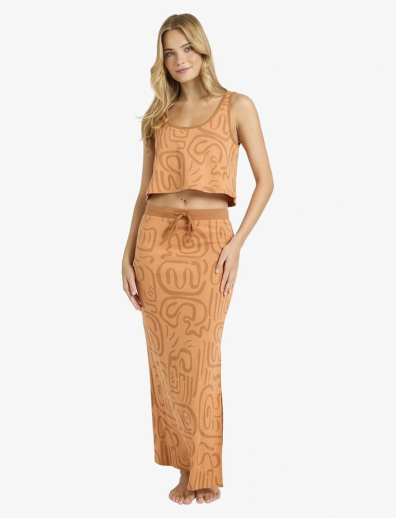 Billabong - EMBERS KNIT MIDI SKIRT - robes & jupes - tangerine - 5