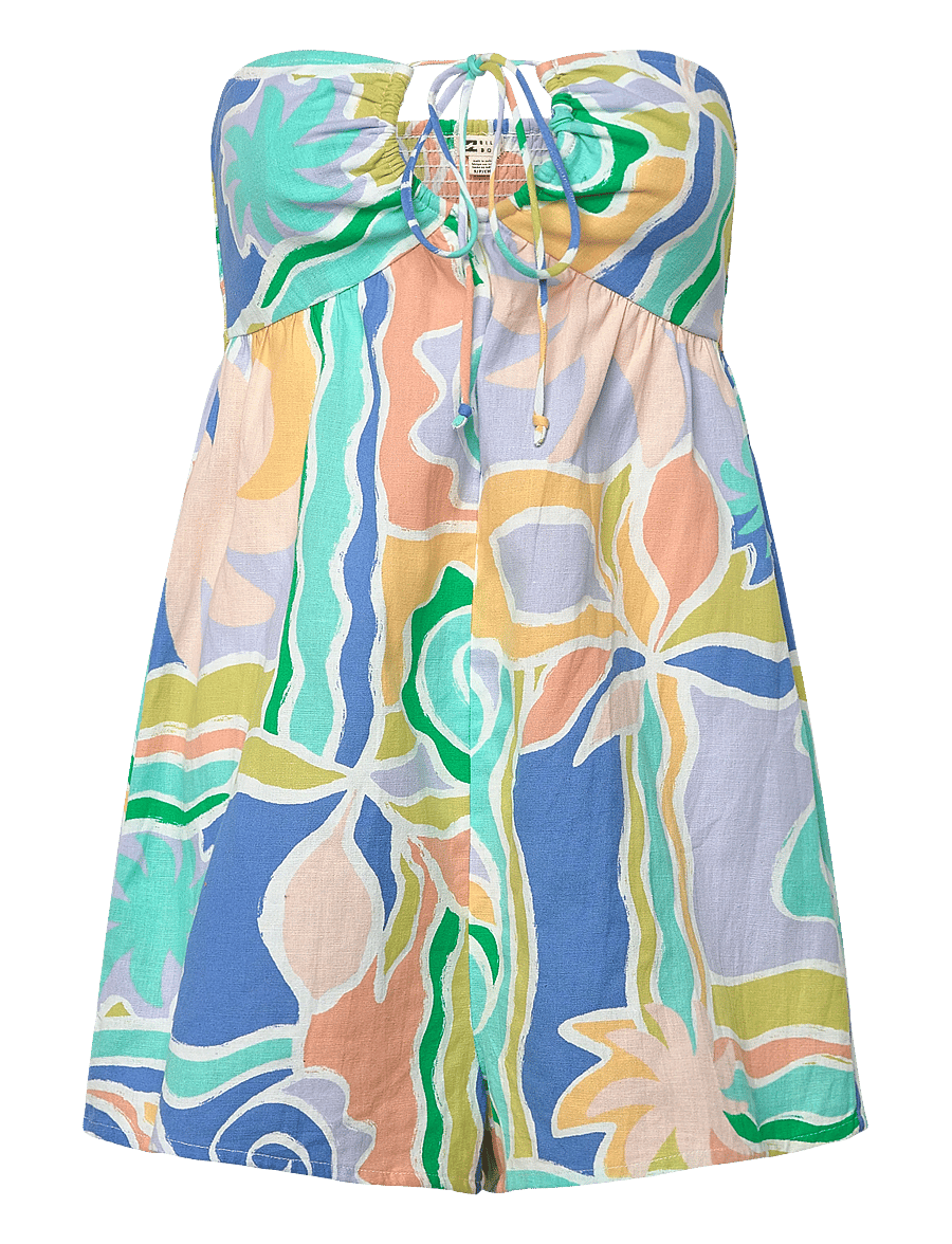 Billabong - SO GROOVY ROMPER - kleider & röcke - blue multi - 1