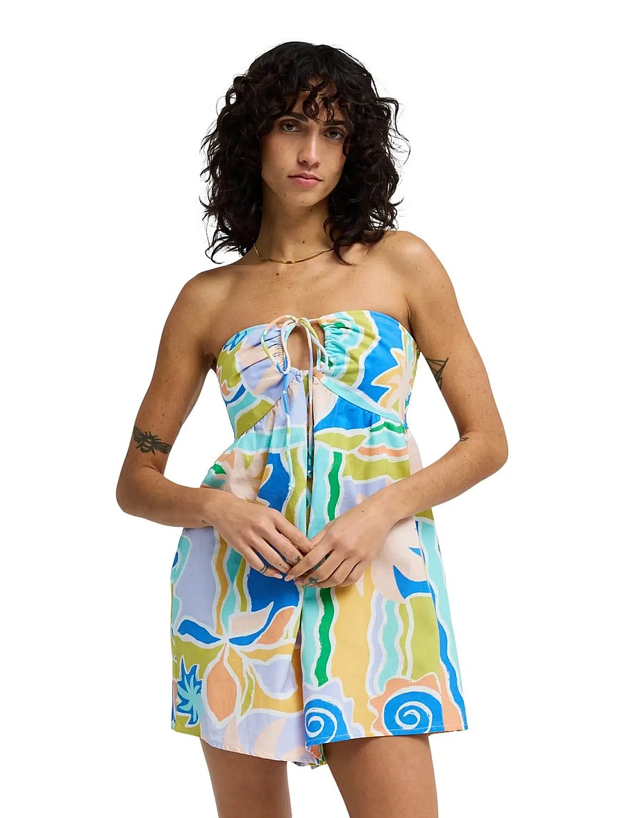 Billabong - SO GROOVY ROMPER - kleider & röcke - blue multi - 0