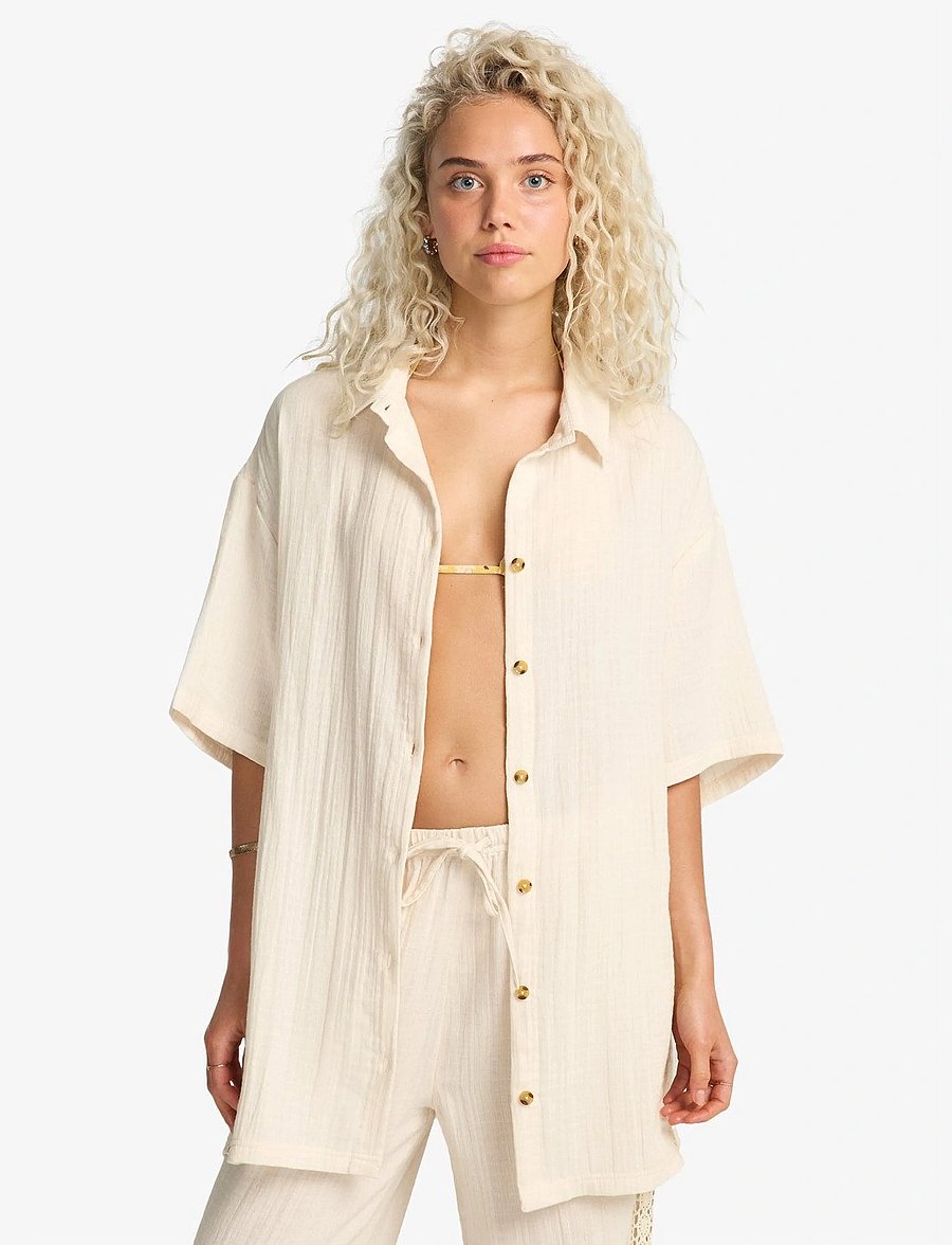 Billabong - FEELIN FINE SHIRT DRS - särgid - white cap - 0