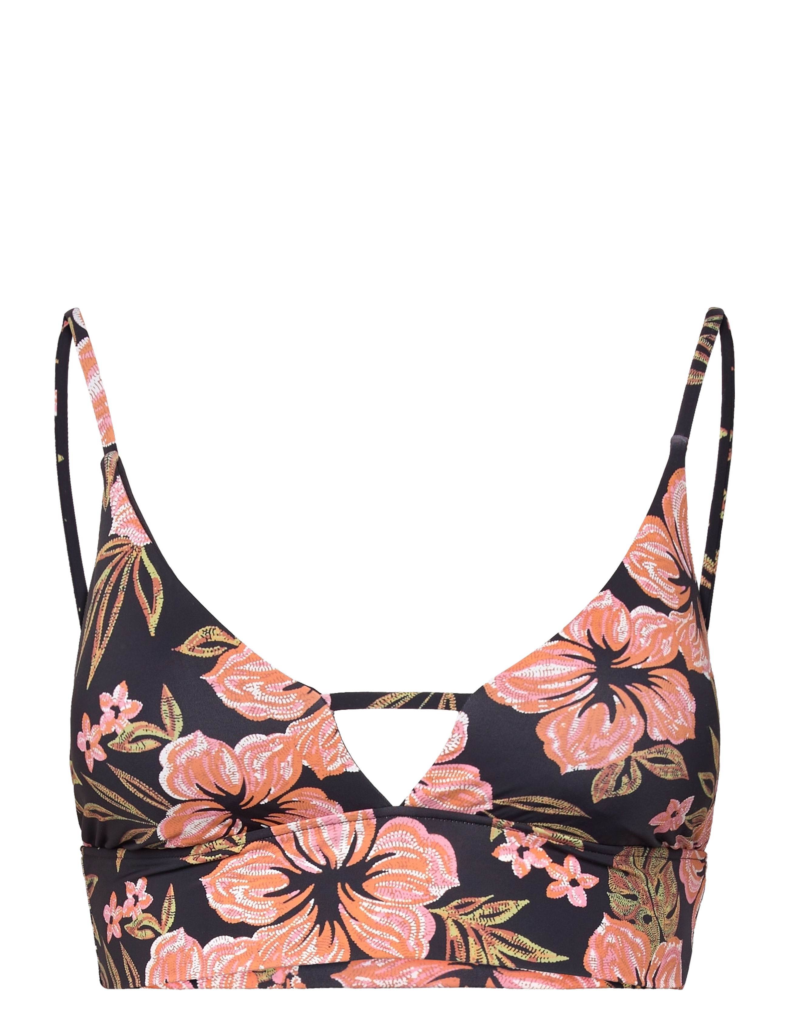 HOOKED ON TROPICS V NECK CAMI - BLACK PEBBLE