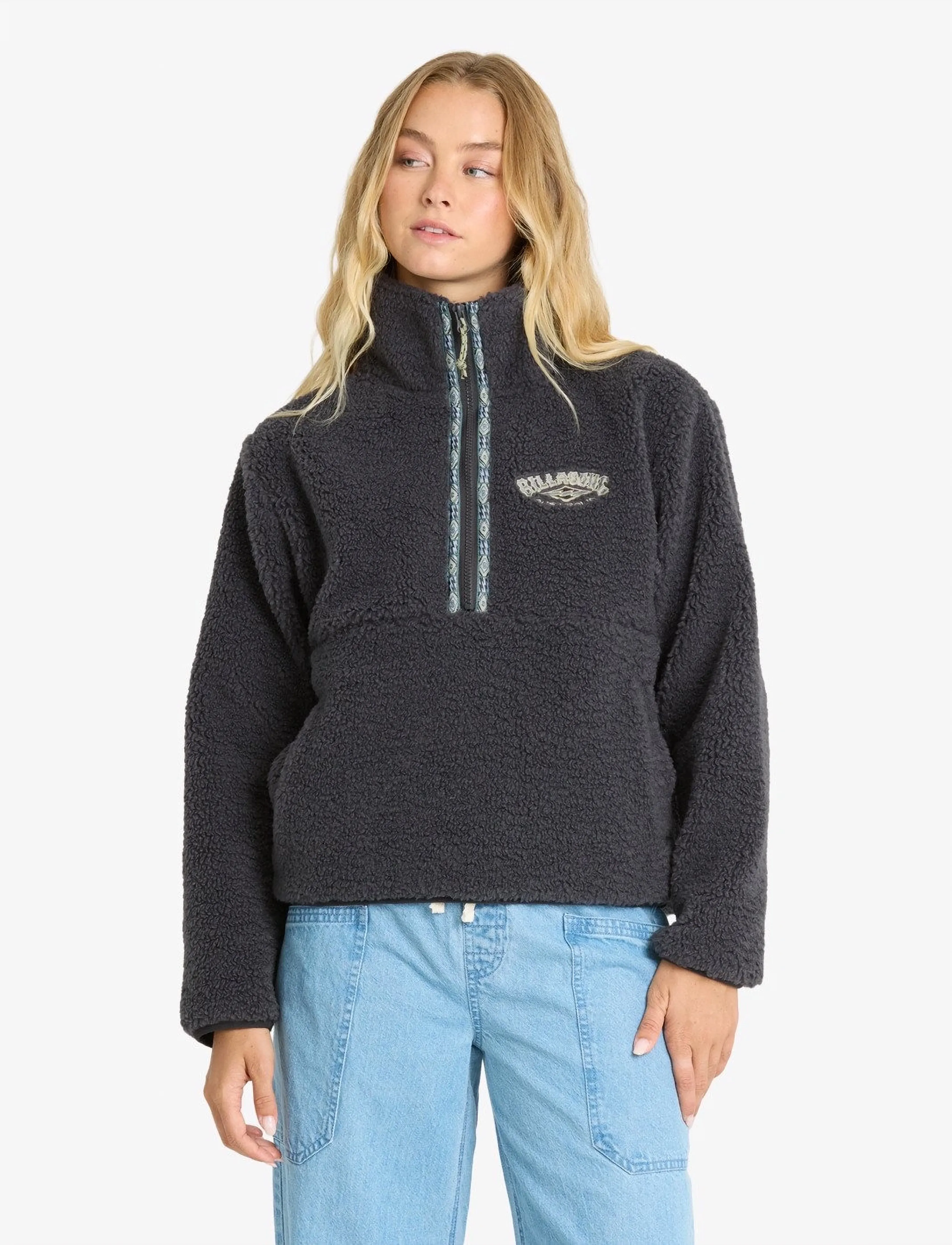 Billabong - HORIZON SHERPA MOCK NECK - oberteile - black sands - 0