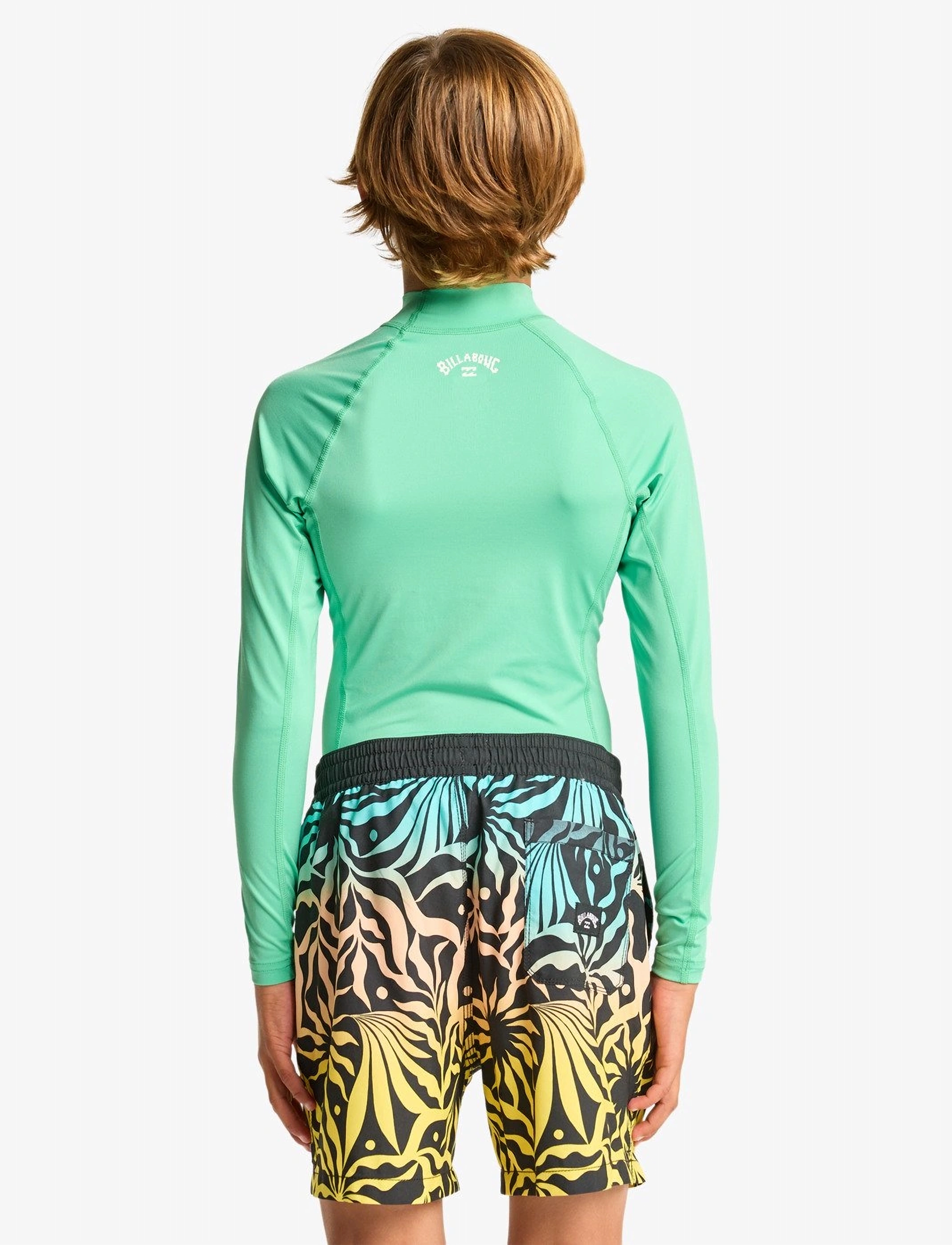 Billabong - WAVES ALL DAY BOYS LS - swim tops - acid green - 3