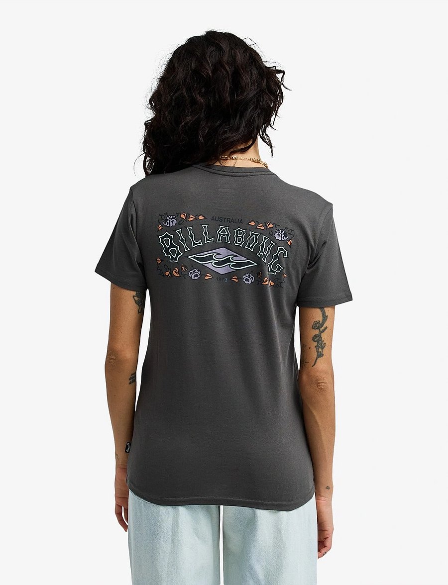 Billabong - HERITAGE ARCH SS - kortærmede t-shirts - raven - 3