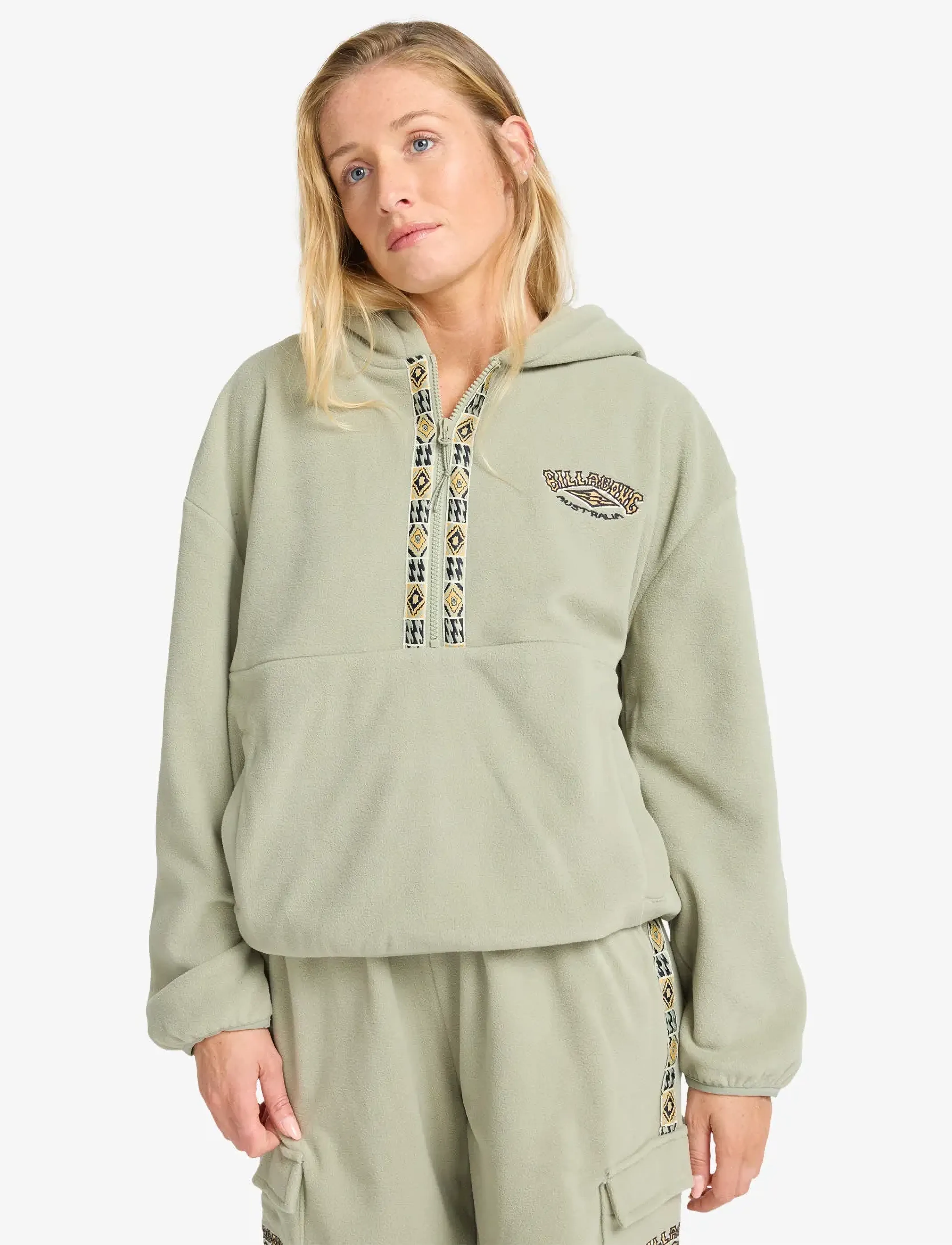 Billabong Winter Camp Hoodie, XS, Khaki green, Sport Sweatshirts & Hoodies > Sport Hoodies, Dame