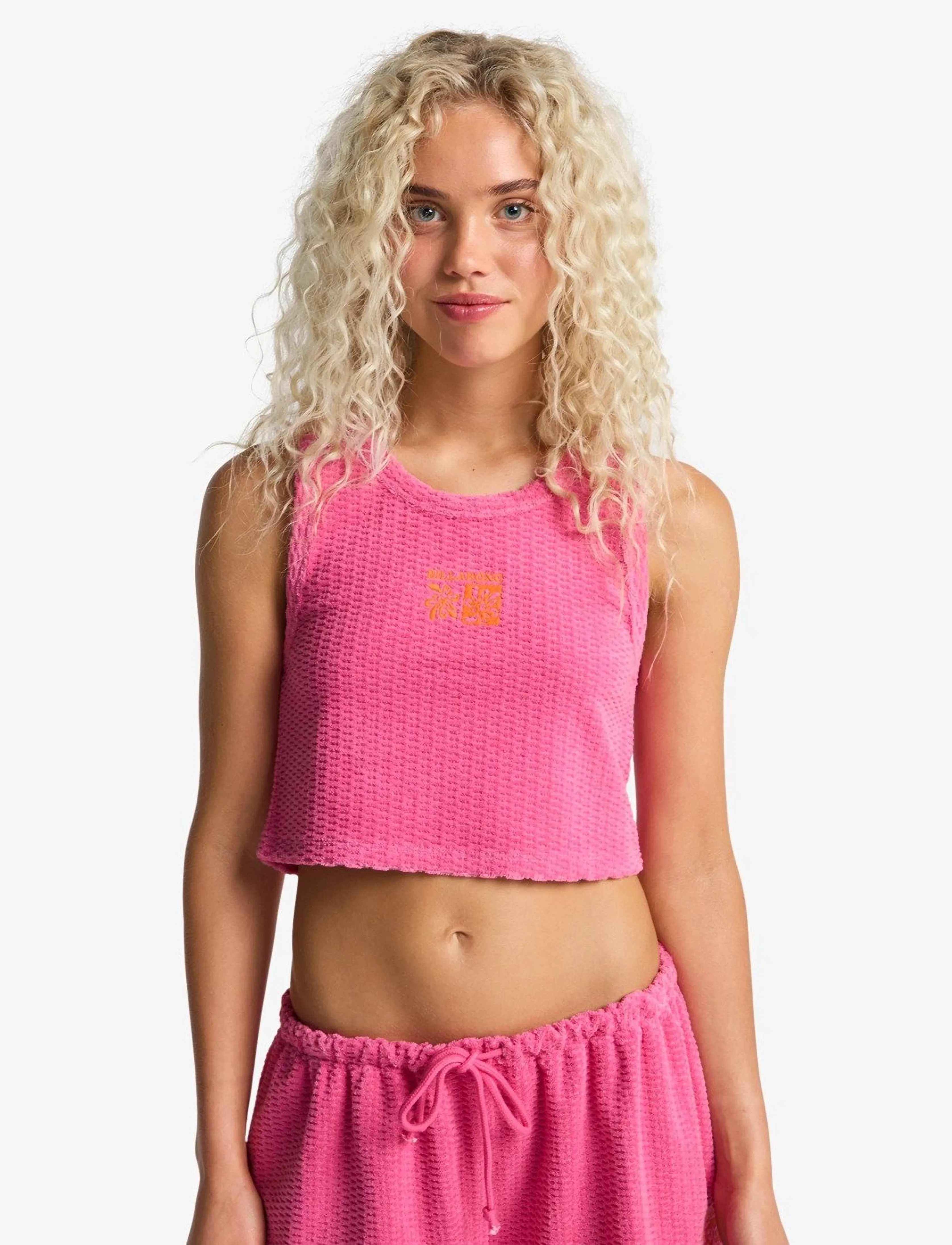 Billabong Good Vibes Tank, S, Pink, Sport Crop Overdele > Sport Sleeveless Crop Overdele, Dame