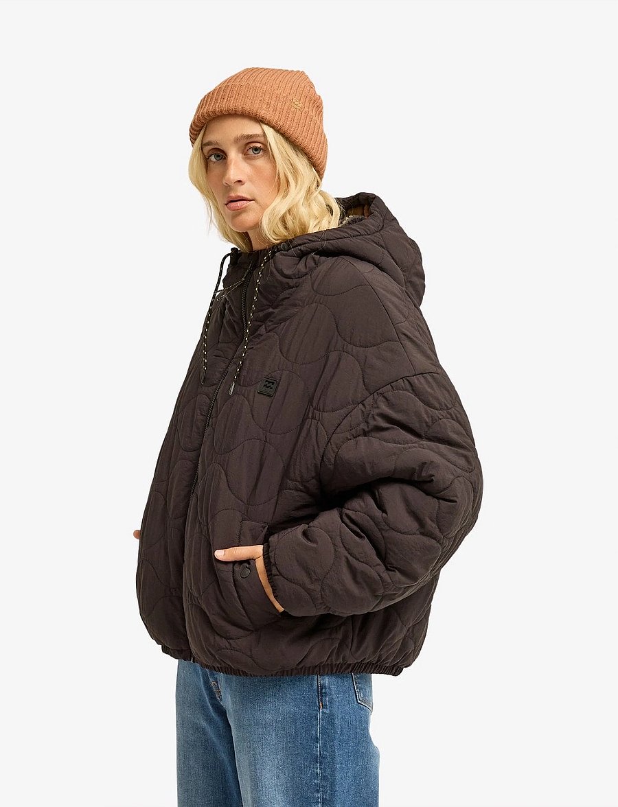 Billabong - FALL CAMPER - sulejoped ja voodriga joped - black pebble - 5