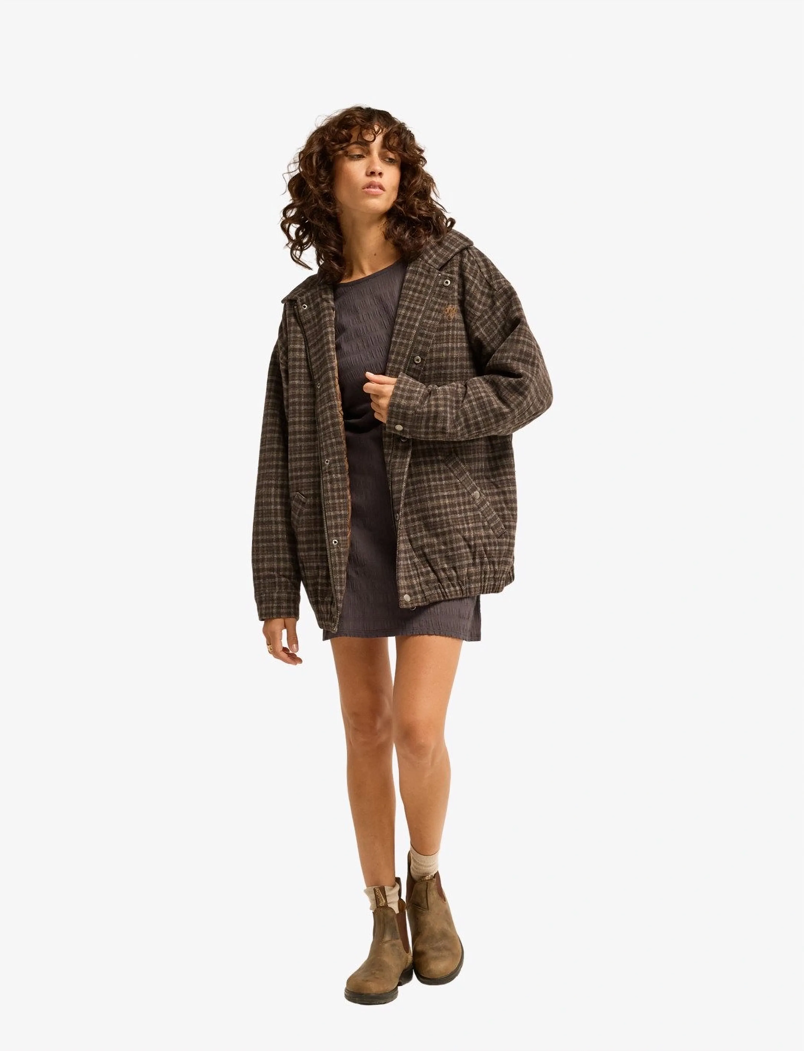 Billabong - SURF CHECK - casual jackets - black sands - 4