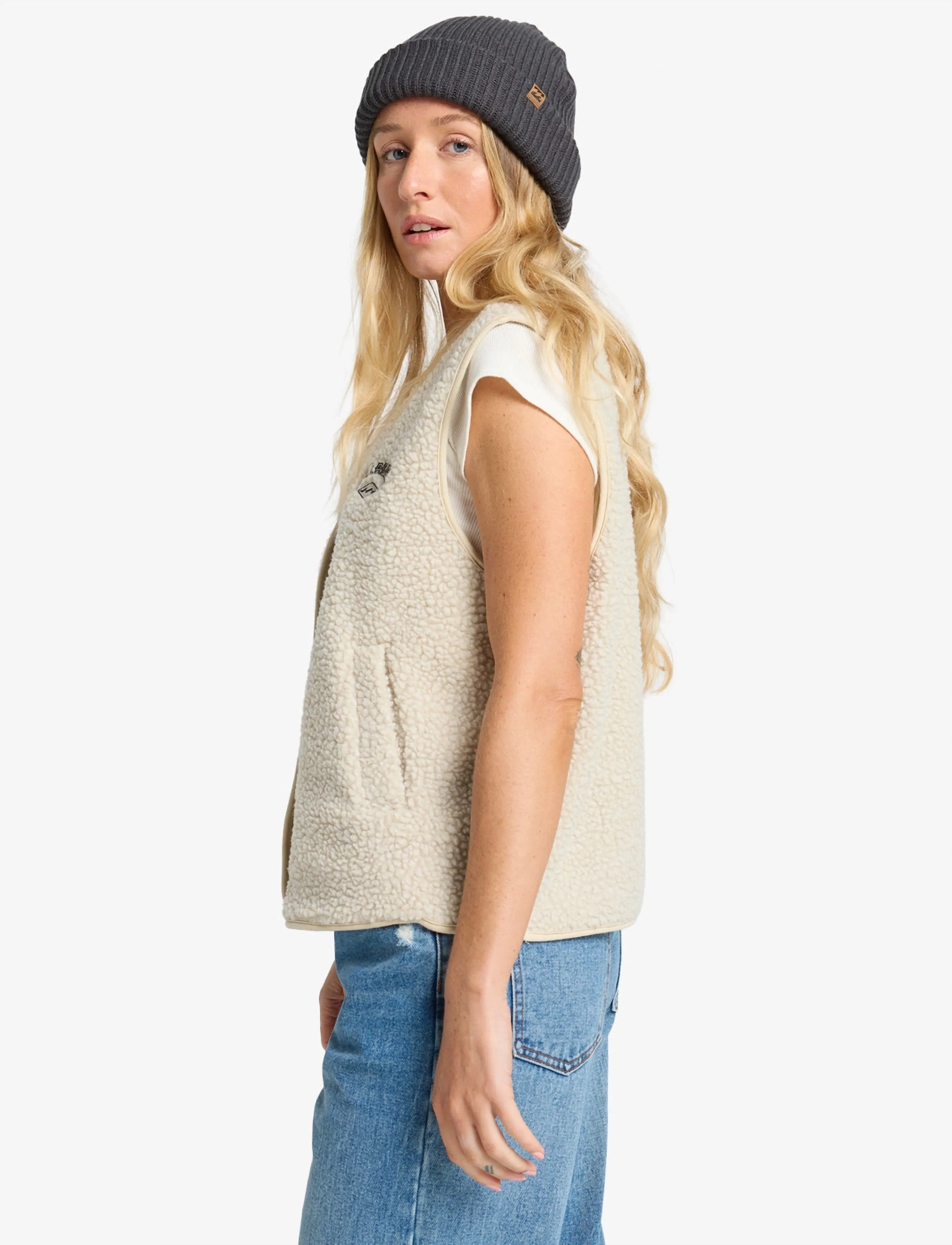 BILLABONG Väst 'Be Happy' ljusbeige / mörkbeige dam – bild 6