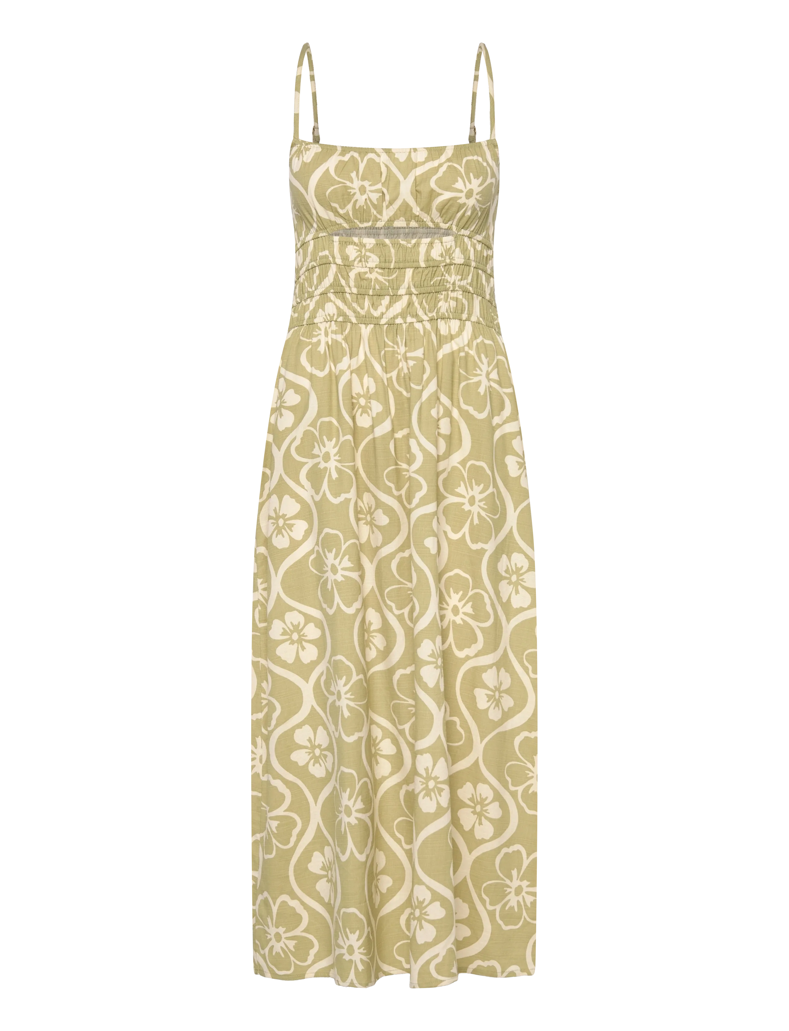 Billabong CLOUD DRESS - Riided - CACTUS GREEN / beige