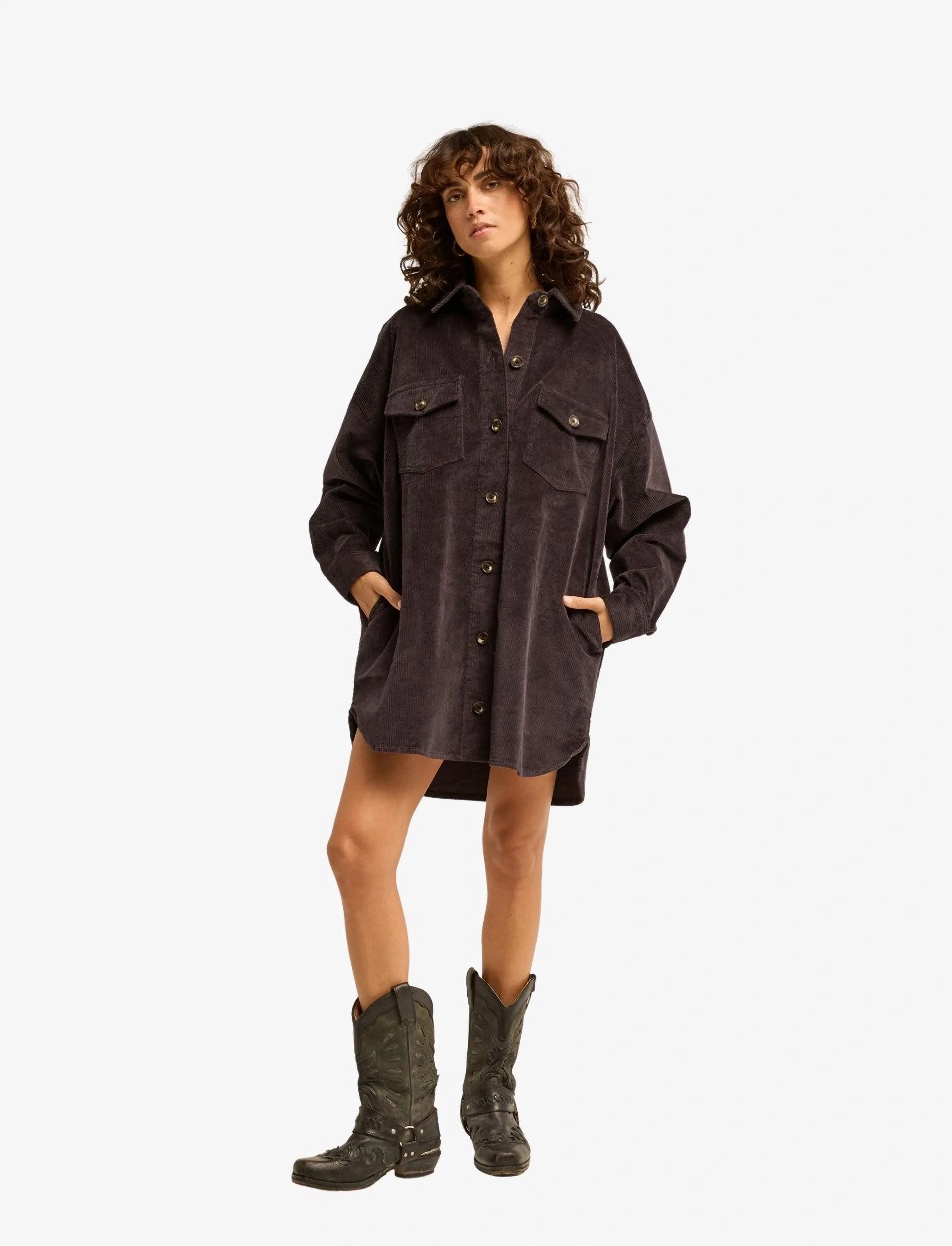 Billabong - WINTER OCEAN CORD - kleider & röcke - black sands - 4