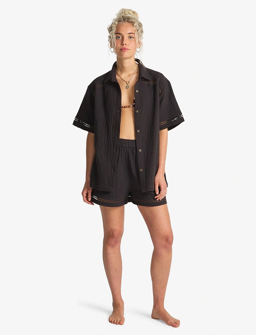 Billabong - SUMMERS END SHIRT - chemises - black sands - 4