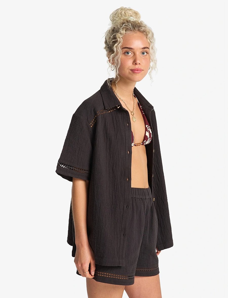 Billabong - SUMMERS END SHIRT - chemises - black sands - 5