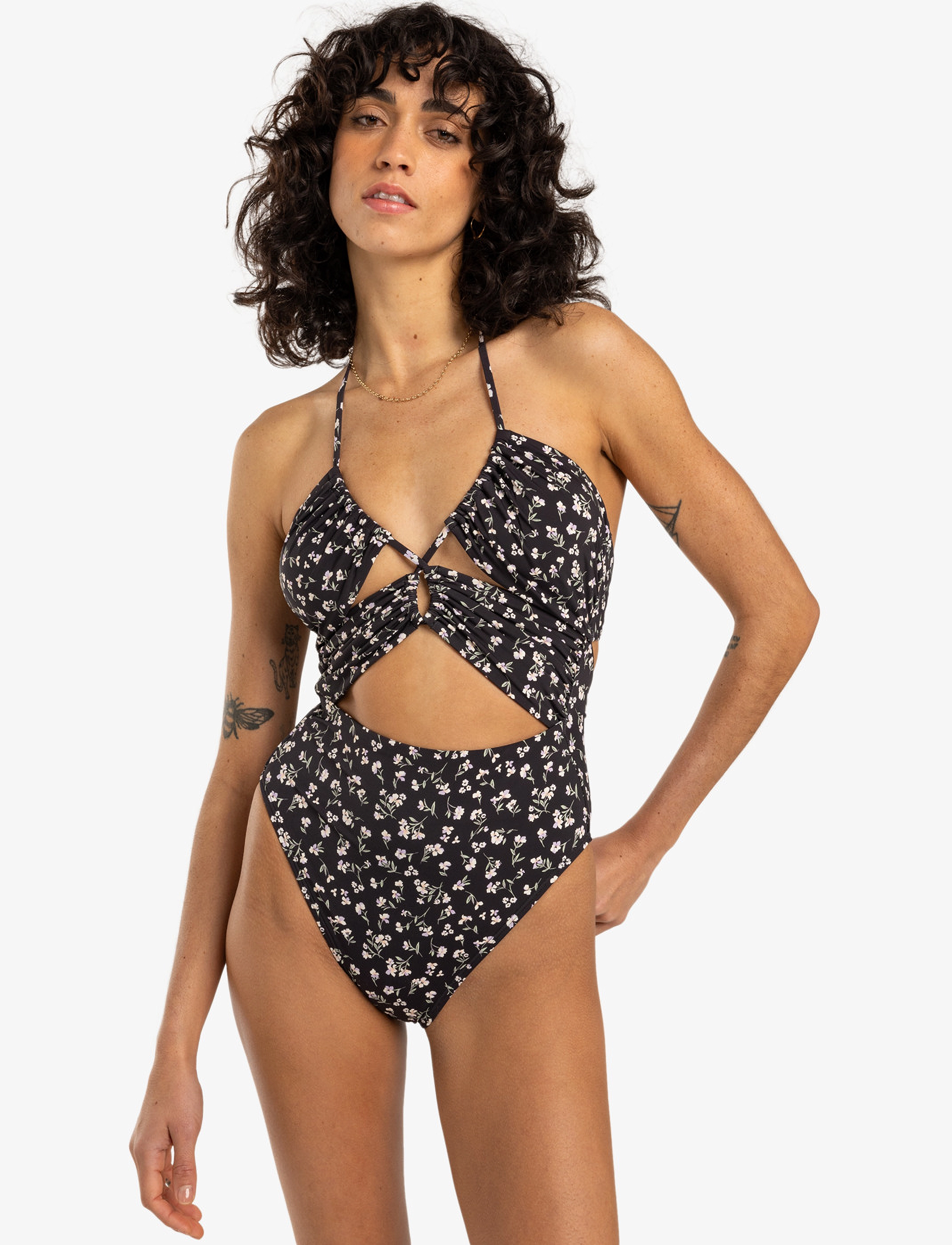 Billabong Shadow Tropic One Piece, S, Sport Bademode, Schwarz - Swimsuits, Frauen