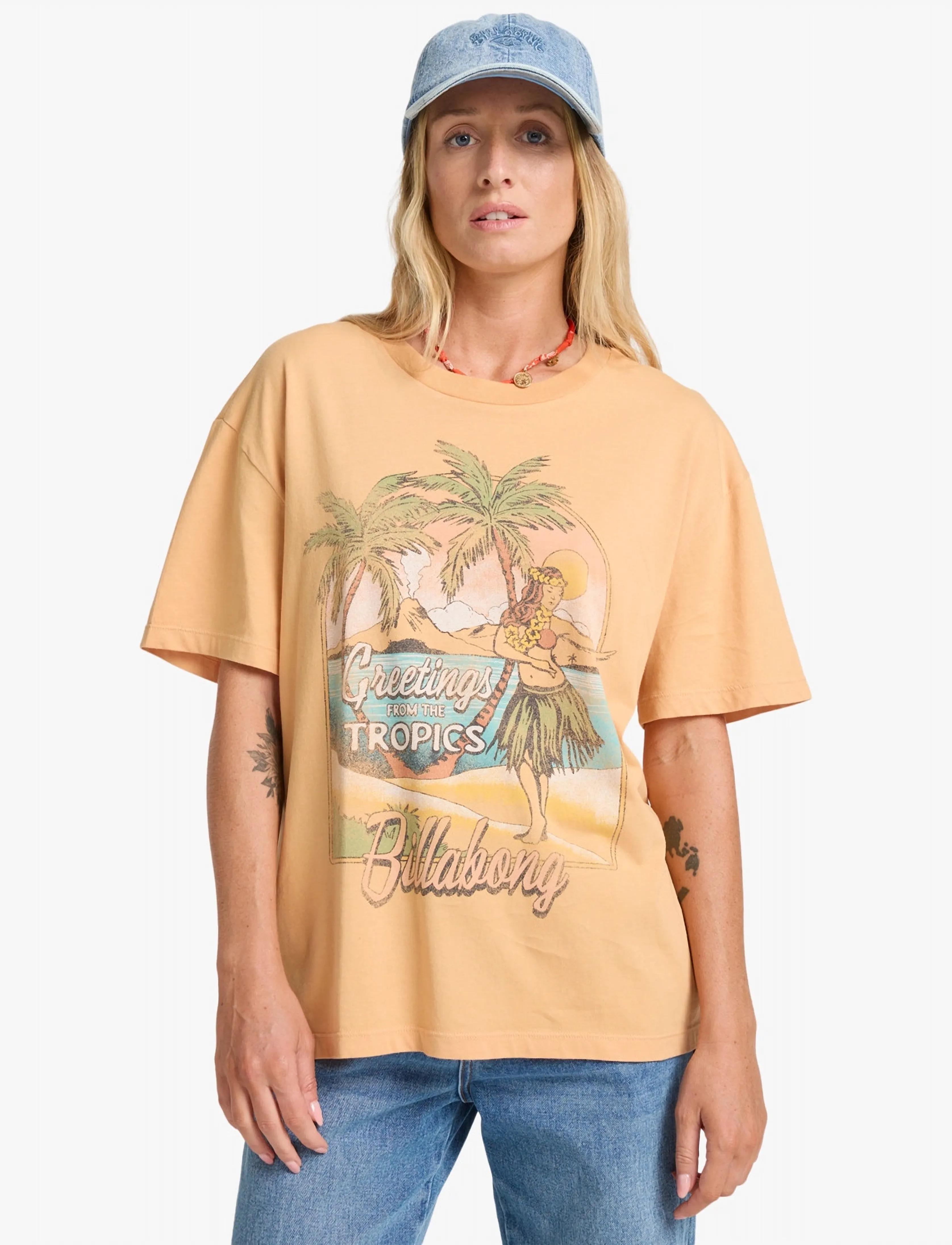 Billabong Vibe Time, M, Sports Oberteile & T-shirts, Orange - Sport Frauen