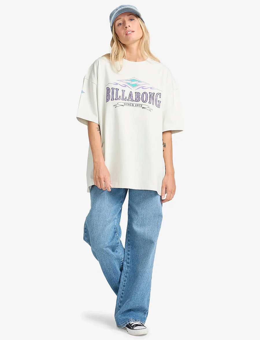 Billabong - WAVE OUT TEE - topi un t-krekli - light grey - 4