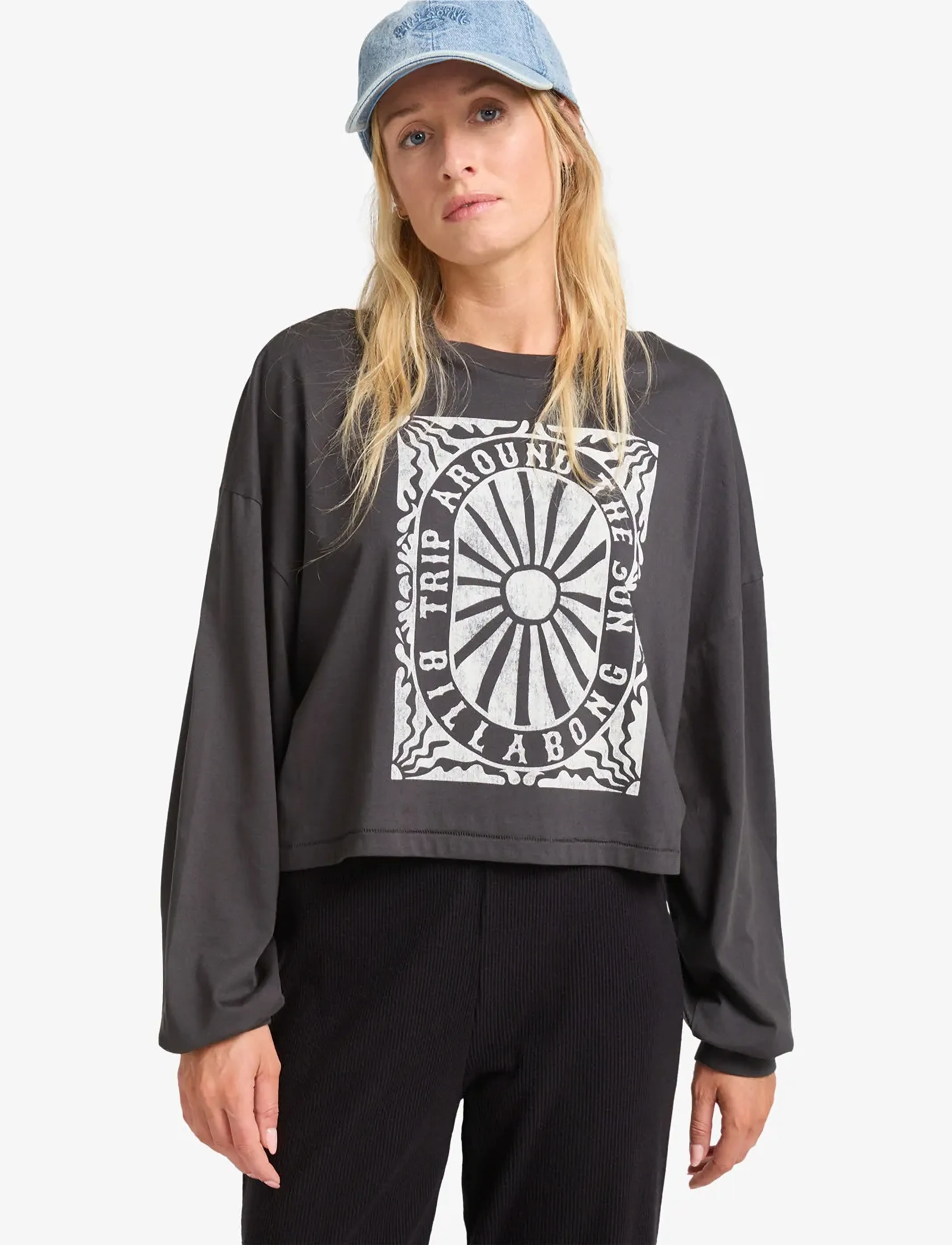 Billabong TRIP AROUND - T-Shirts & Tops - OFF BLACK / black