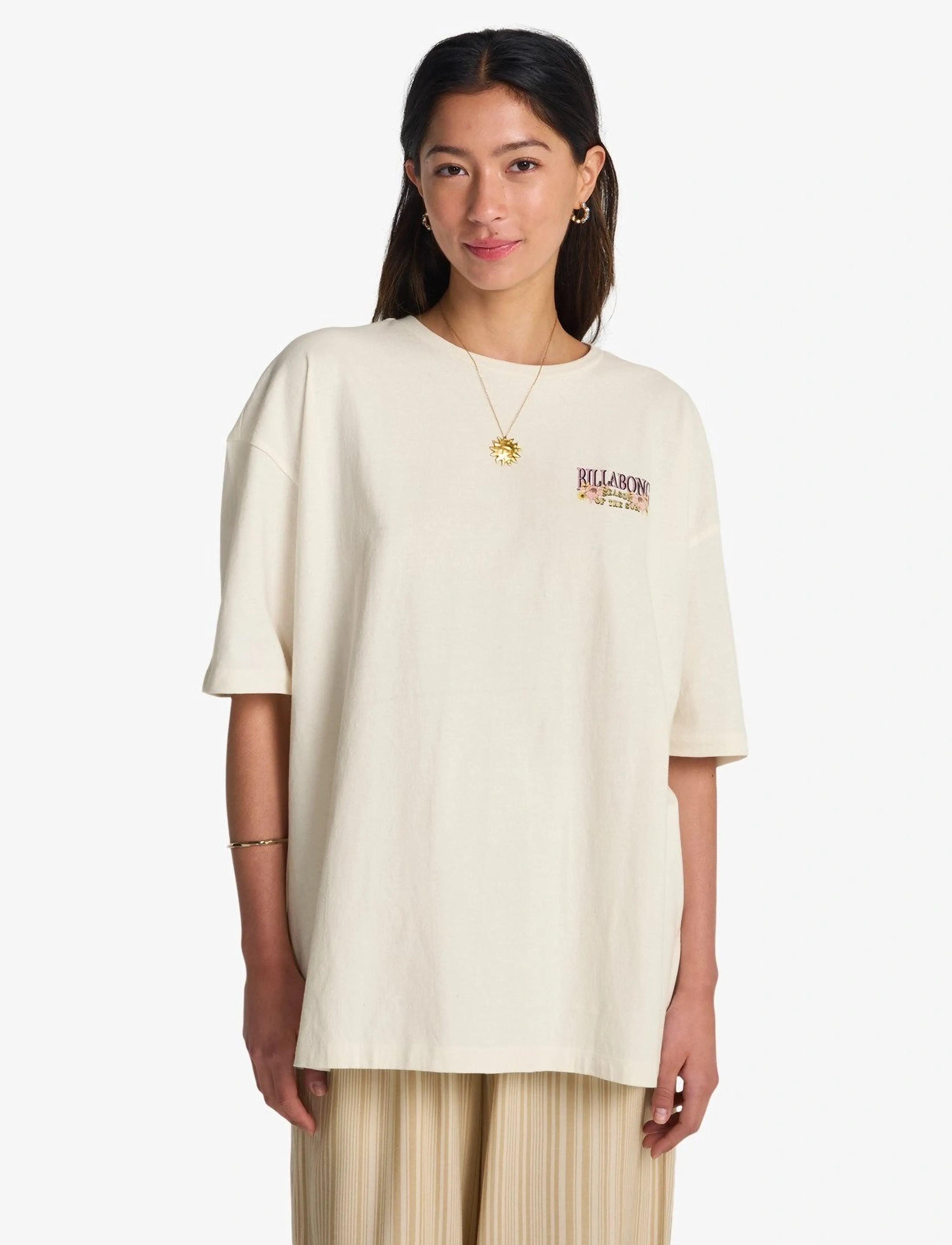 Billabong Floral Rocker, L, Sports Oberteile & T-shirts, Creme - Sport Frauen
