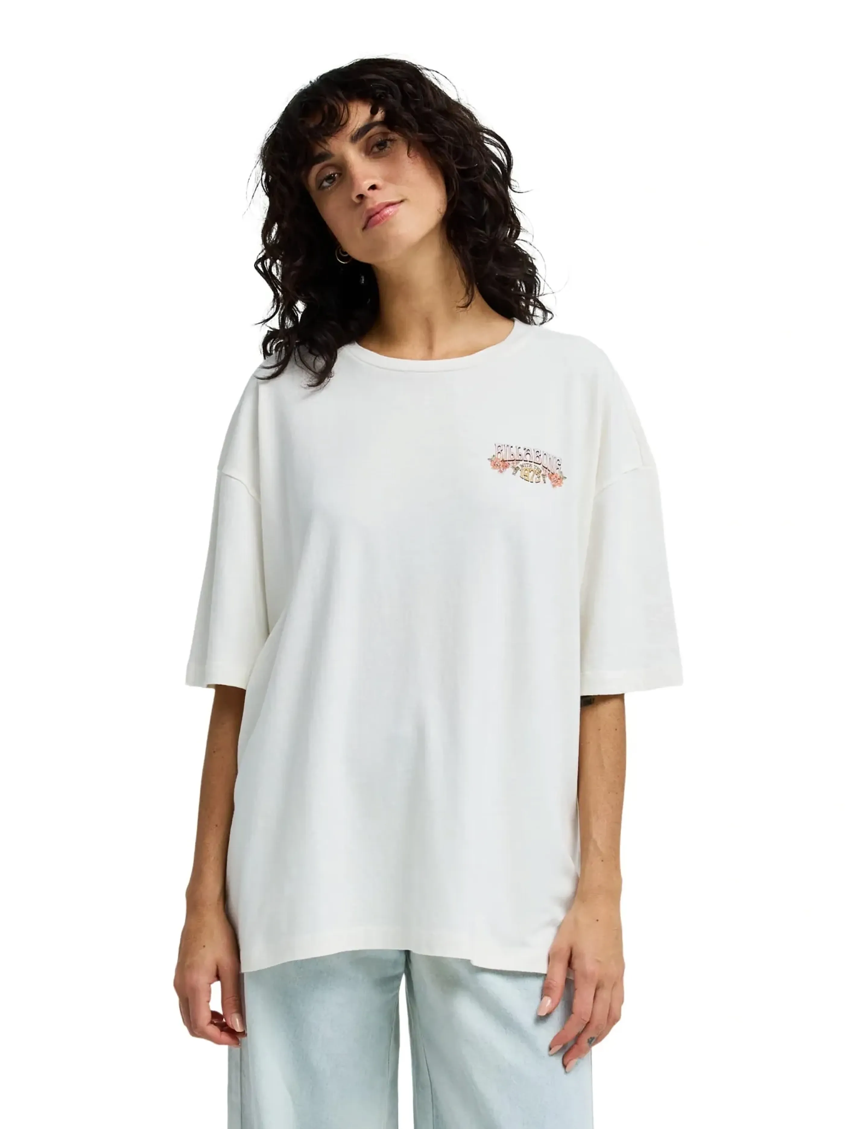 Billabong Waterfall, Kvinder, Oversized T-Shirt, Hvid, Str: XS