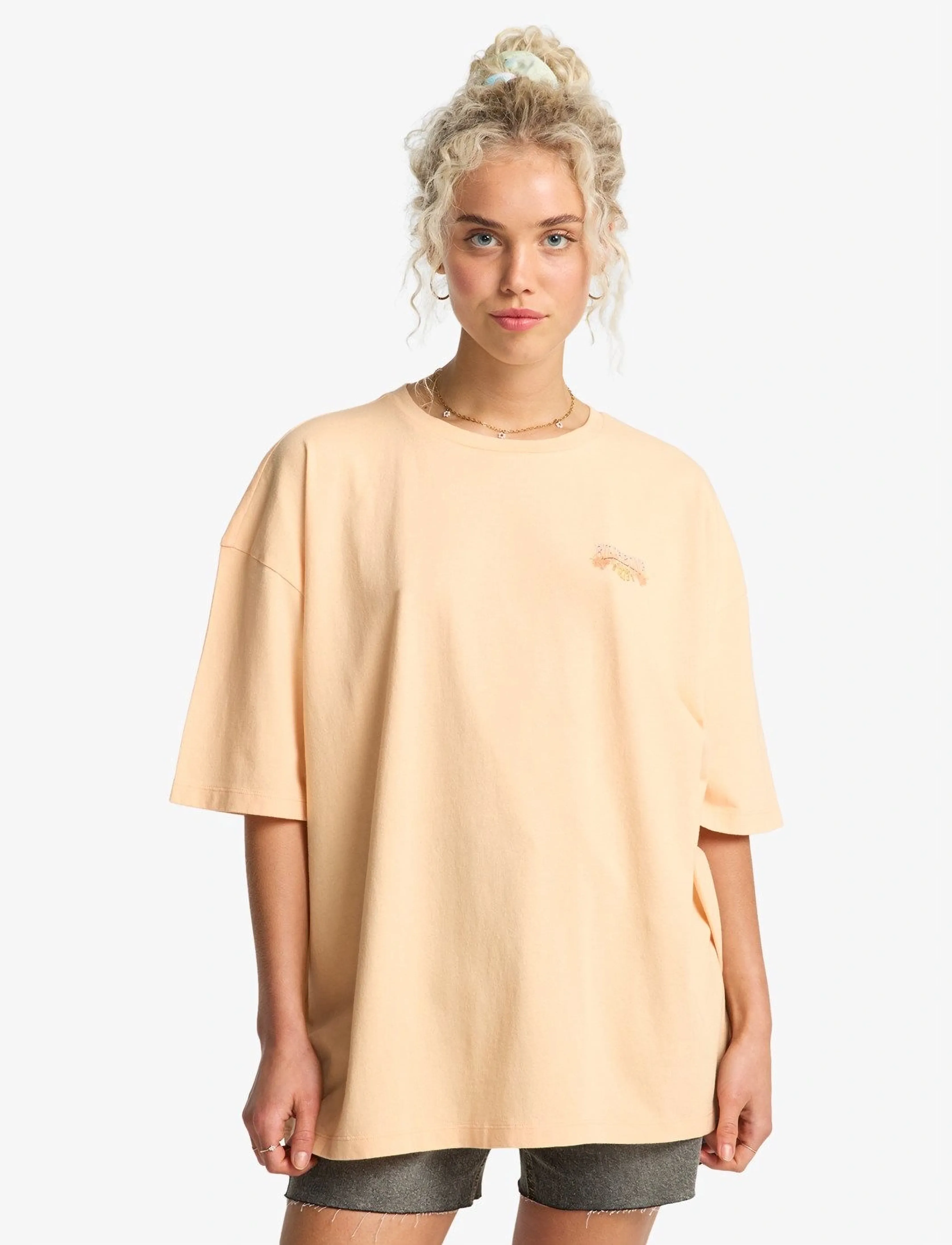 Billabong Waterfall, Kvinder, Oversized T-Shirt, Koral, Str: L