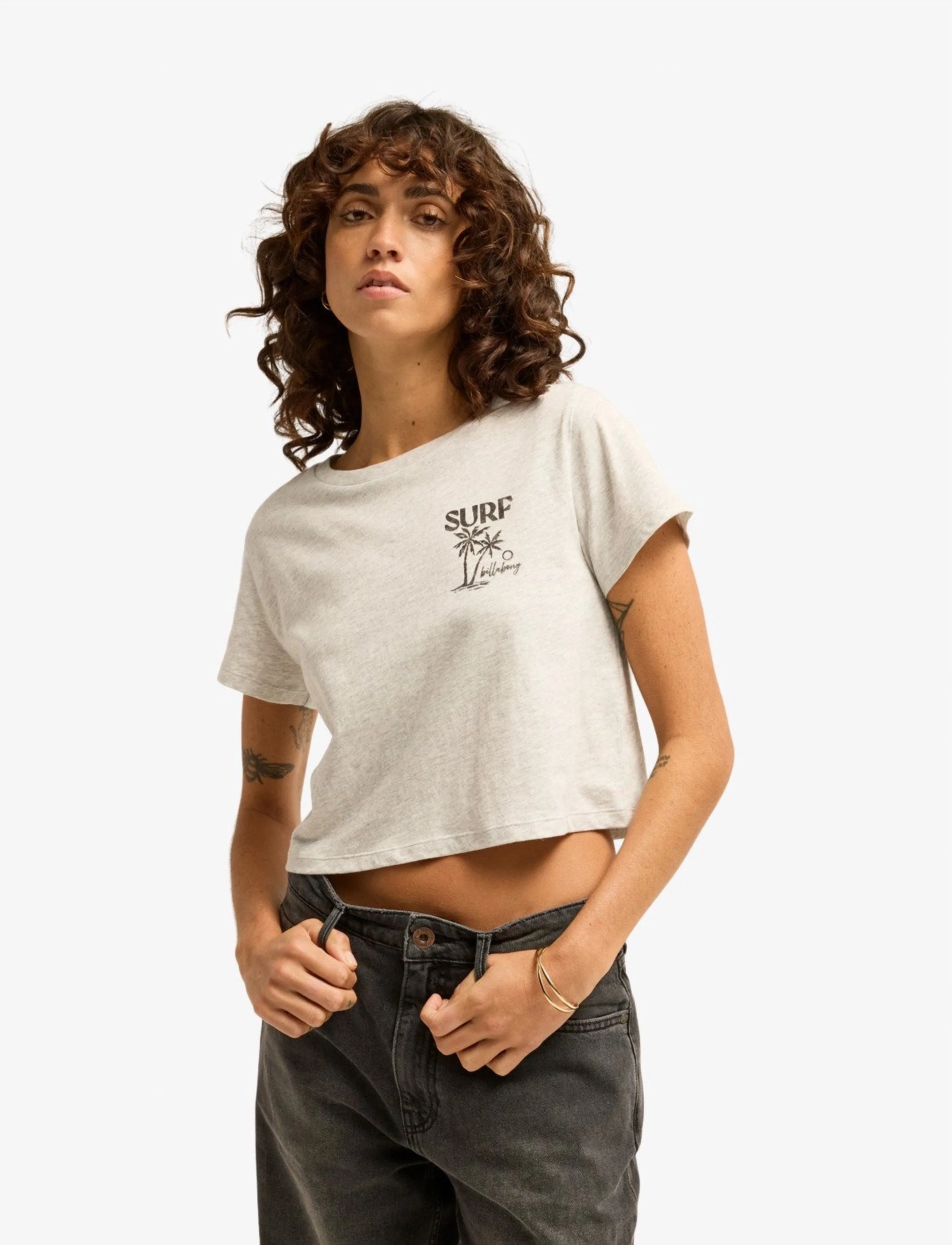 Billabong MAGIC SUNSET - T-särgid ja topid - GREY HEATHER / grey