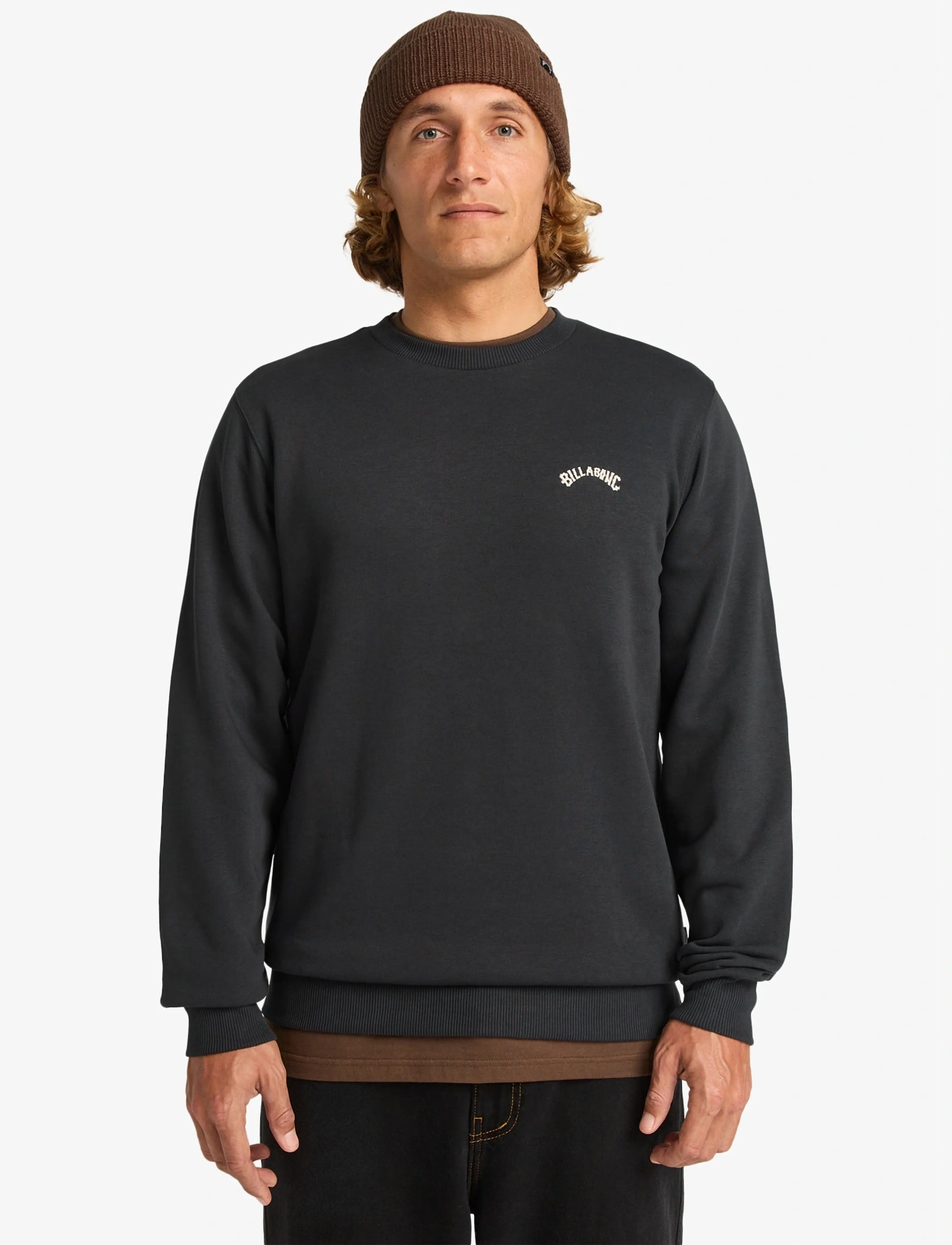 Billabong Arch Cr, Mænd, Rundhals Sweatshirt, Sort, Str: S