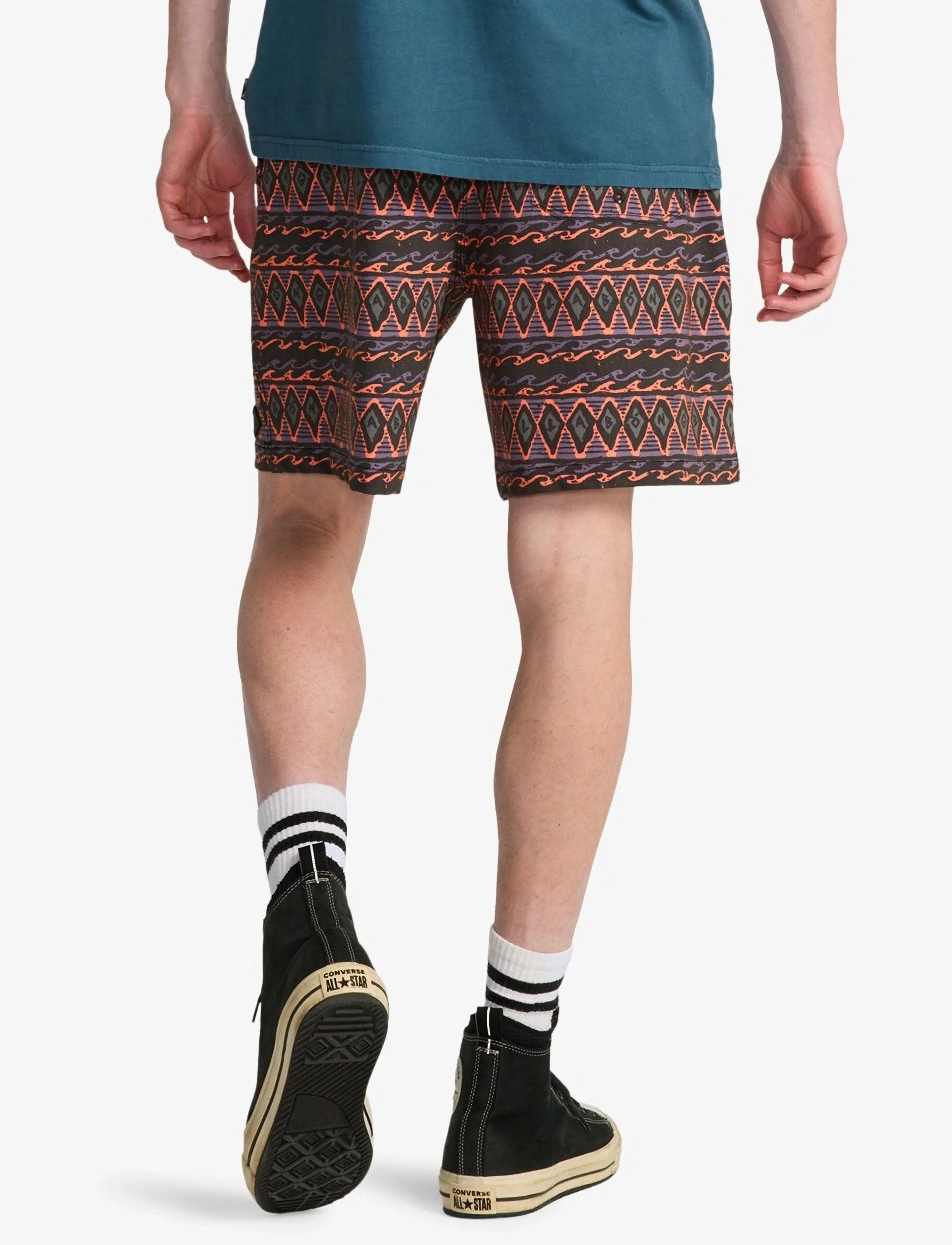 Billabong - WASTED TIMES LB - swim shorts - black print - 3