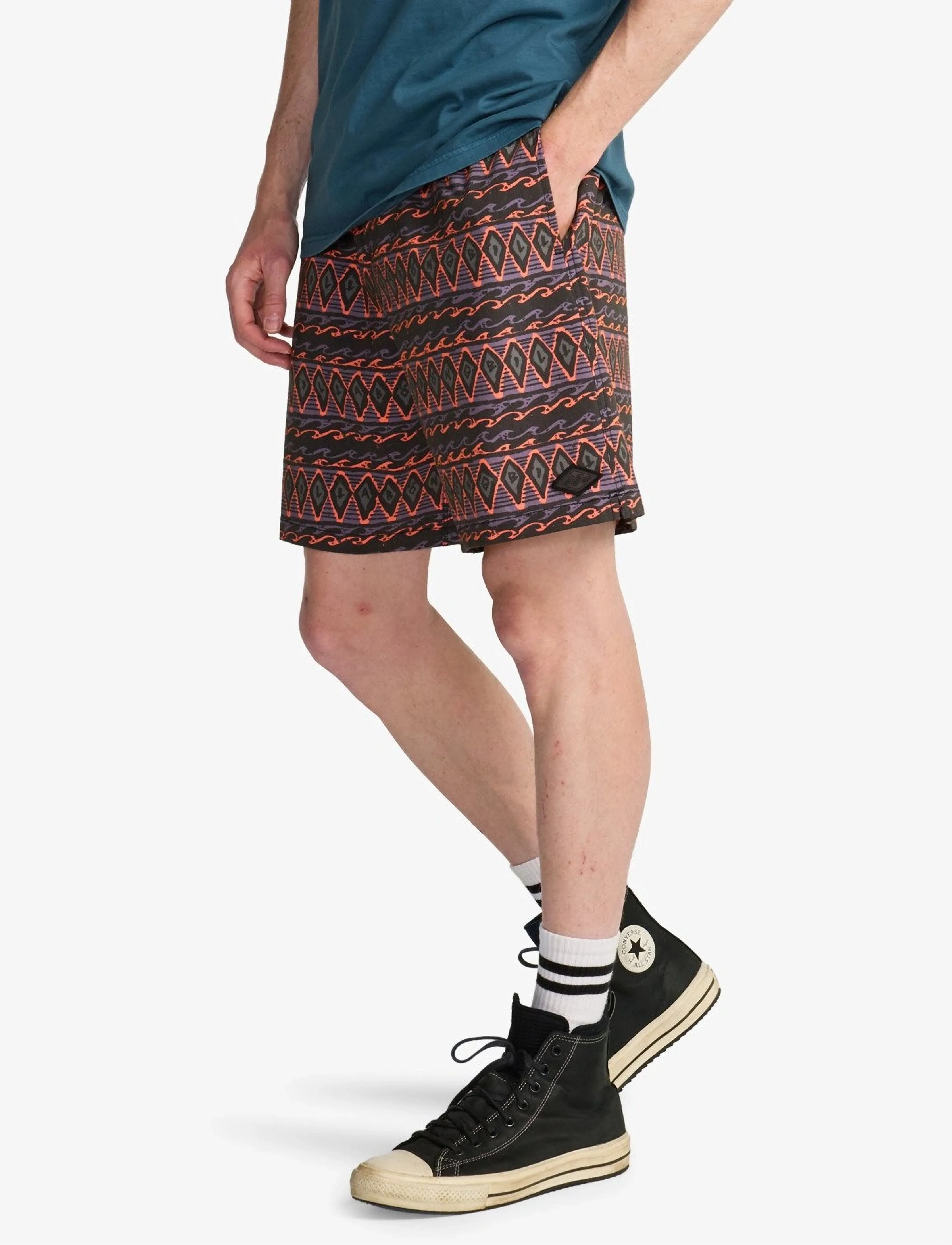 Billabong - WASTED TIMES LB - swim shorts - black print - 4
