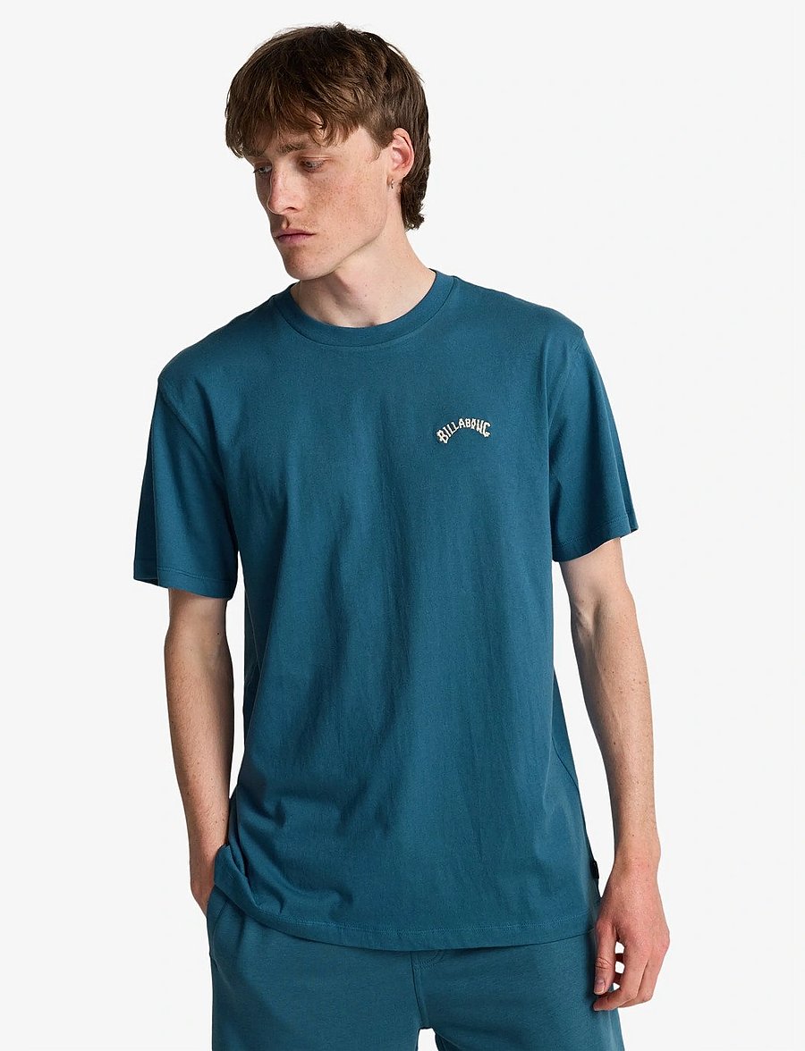 Billabong - ARCH CREW SS - oberteile & t-shirts - real teal - 0