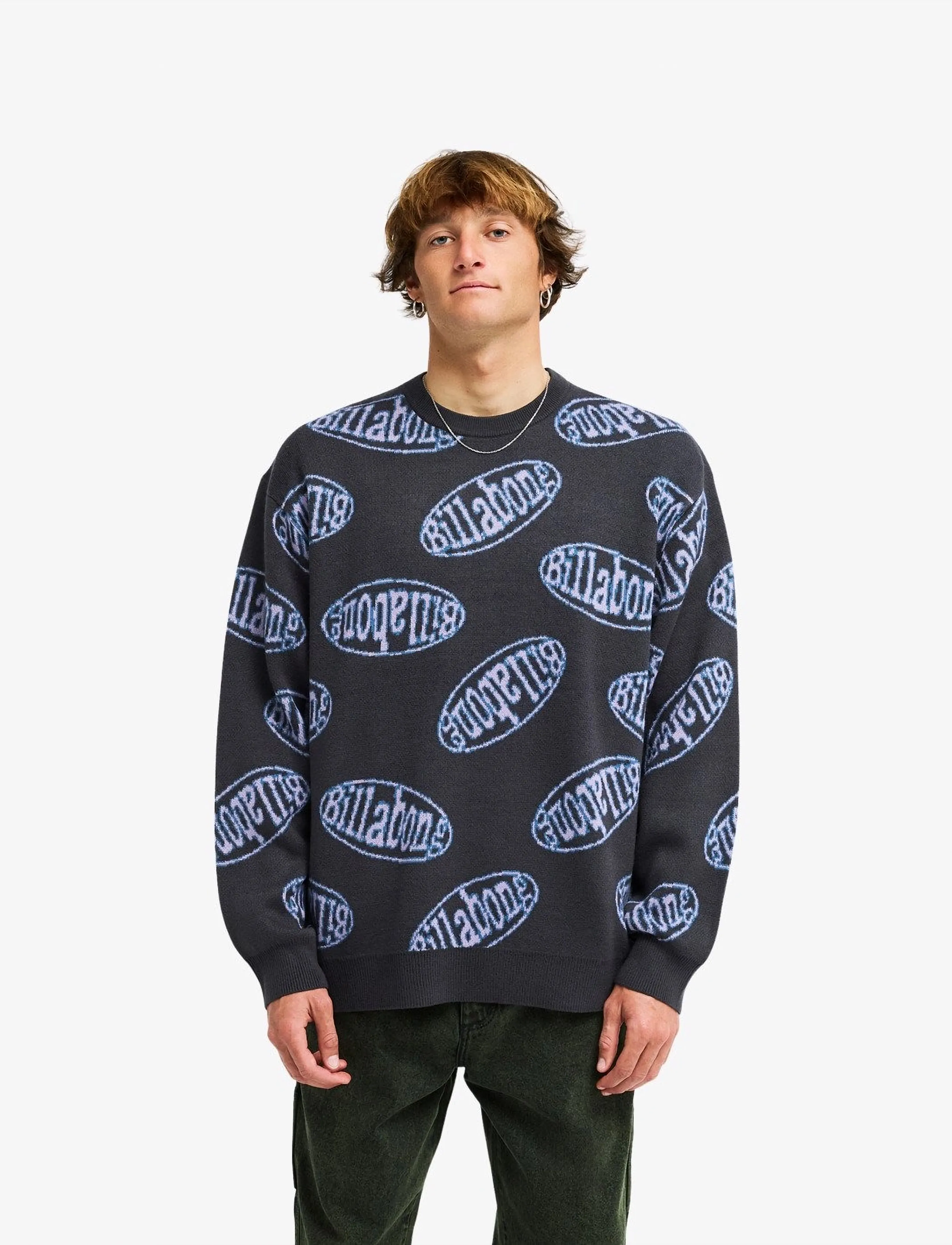 Billabong BONDI SWEATER - Vis alt - PURPLE ASH / black
