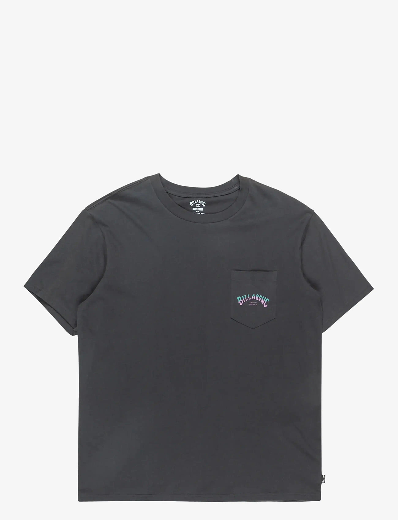 Billabong - STACKED ARCH PKT - t-shirts - washed black - 1