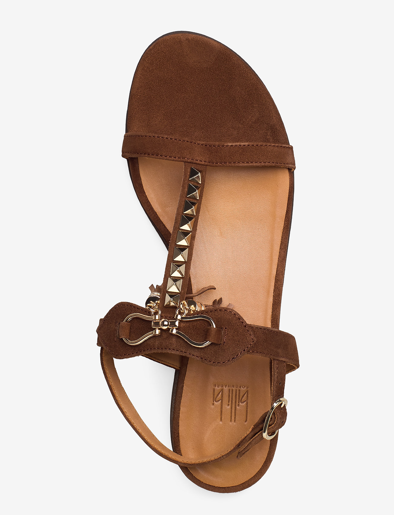 Billi Bi - Sandals 18626 - cognac suede/gold 556 - 3