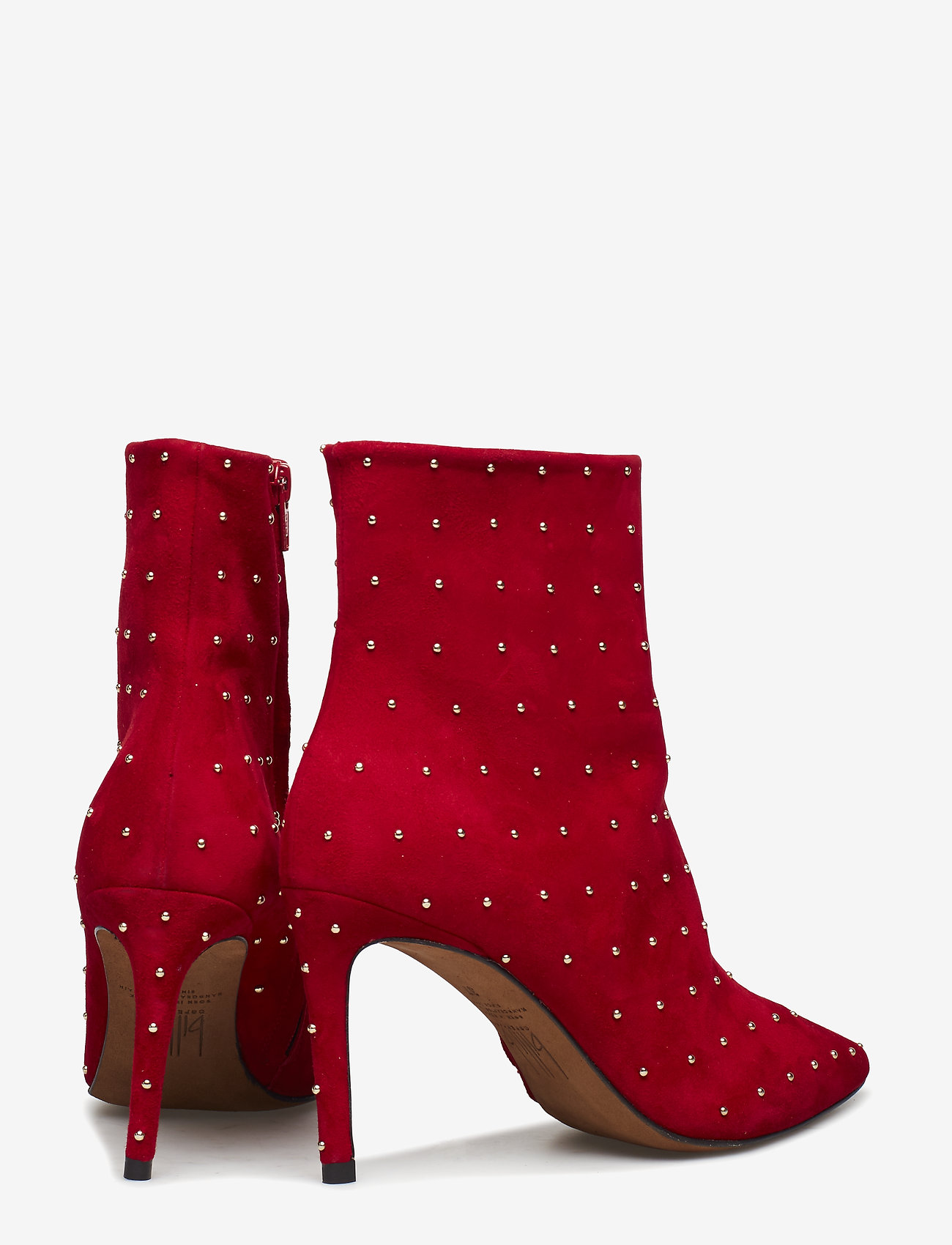 Billi Bi - BOOTS - red suede/gold 59 - 4