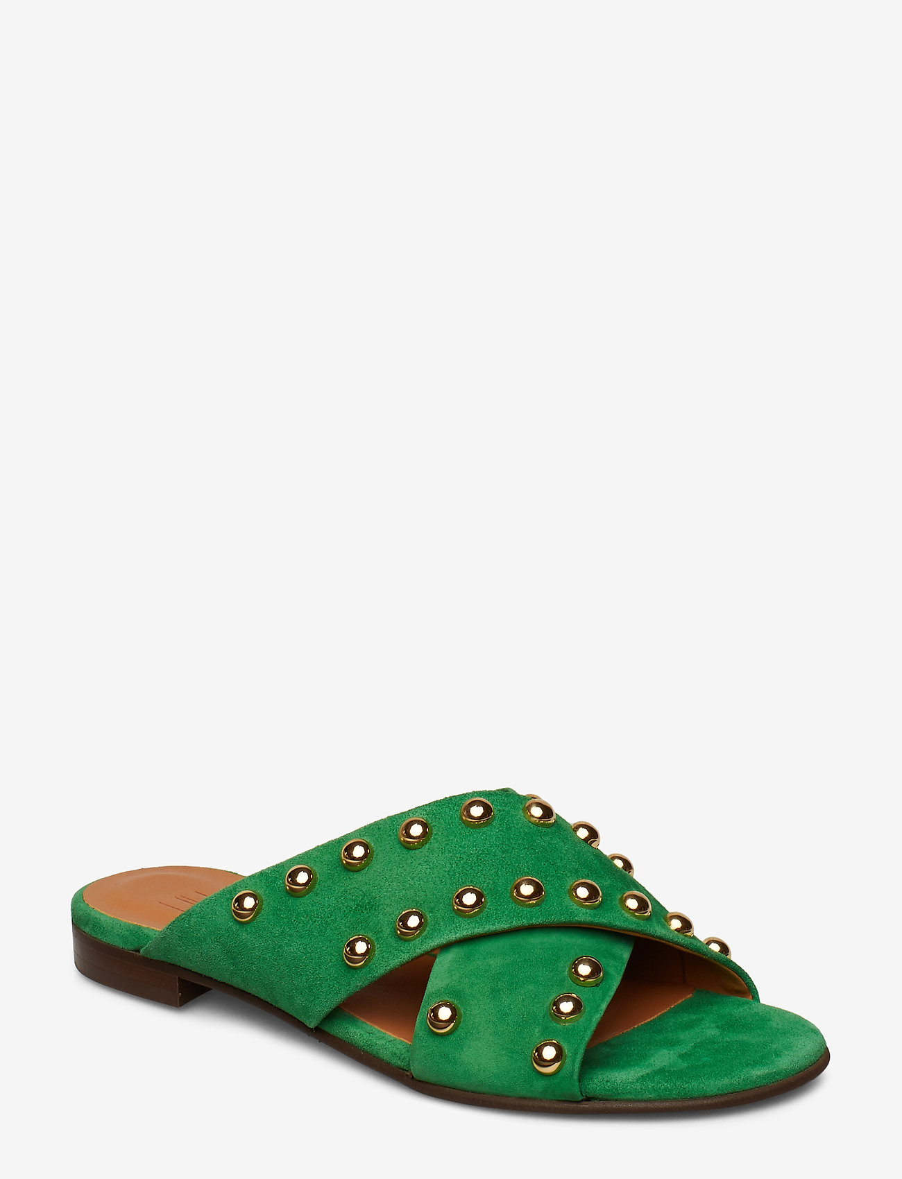Slipper 8628 - GREEN AMAZON SUEDE/GOLD 542
