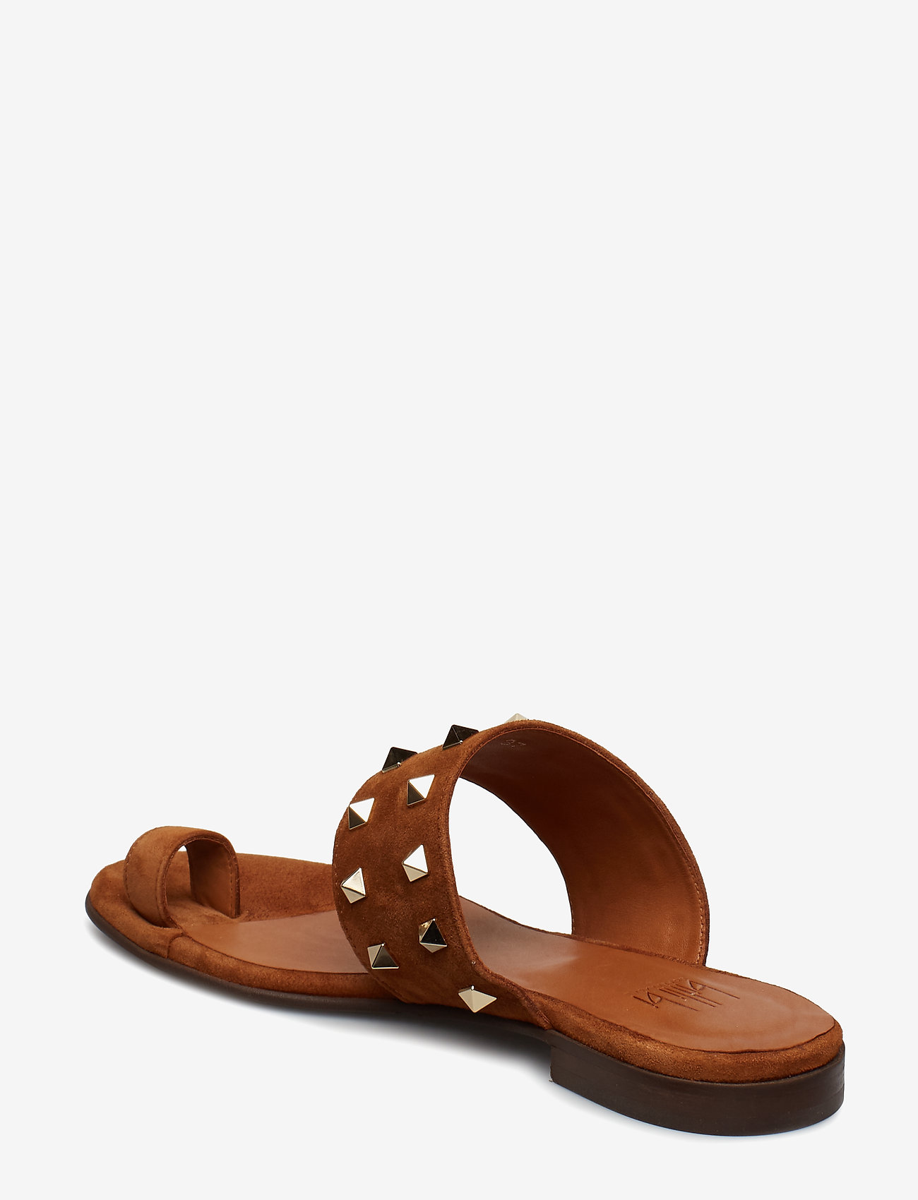 Billi Bi - Sandals 8702 - cognac suede/gold 562 - 2
