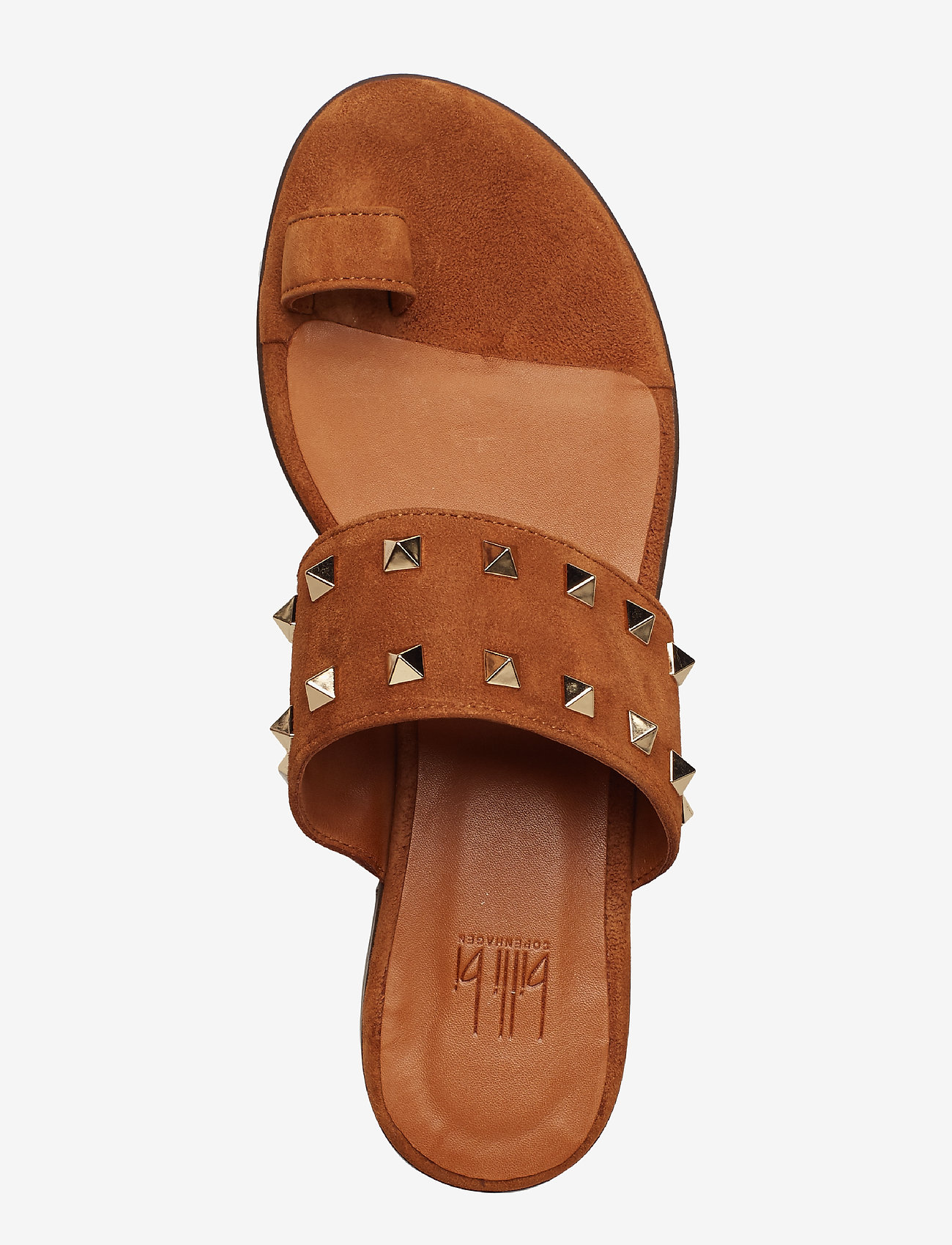 Billi Bi - Sandals 8702 - cognac suede/gold 562 - 3