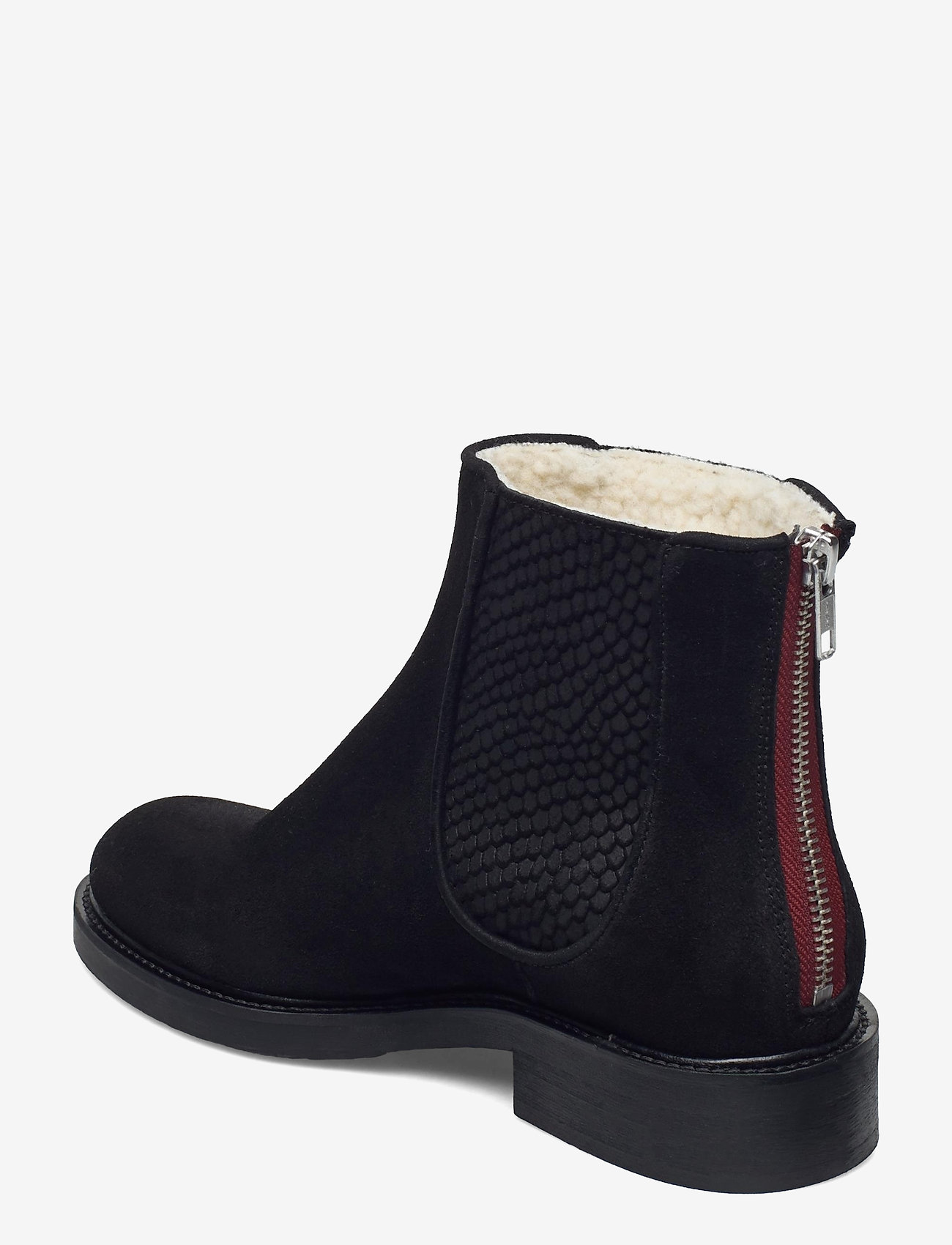 Billi Bi - Boots 93451 - black suede/red zip 509 - 2