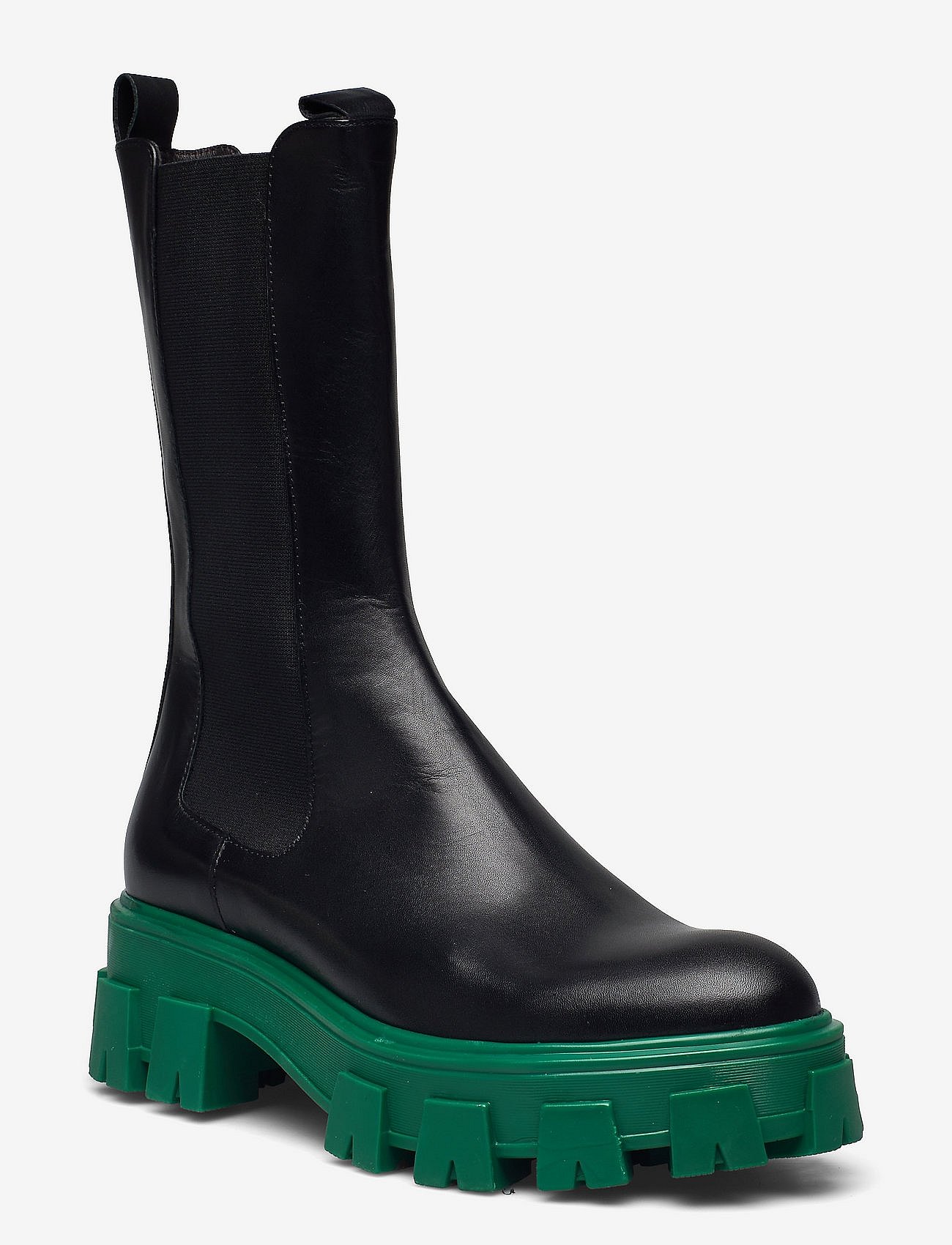 Boots A11351 - BLACK CALF/GREEN 806