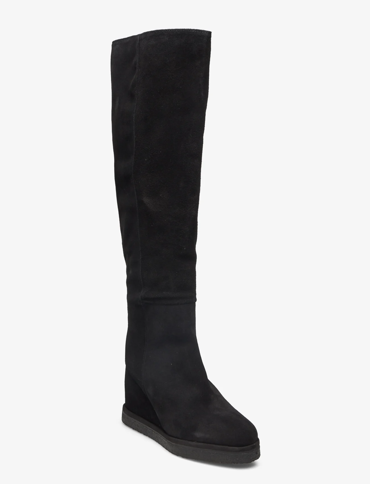 Billi Bi - Long Boots - høye boots - black suede/black sole - 0