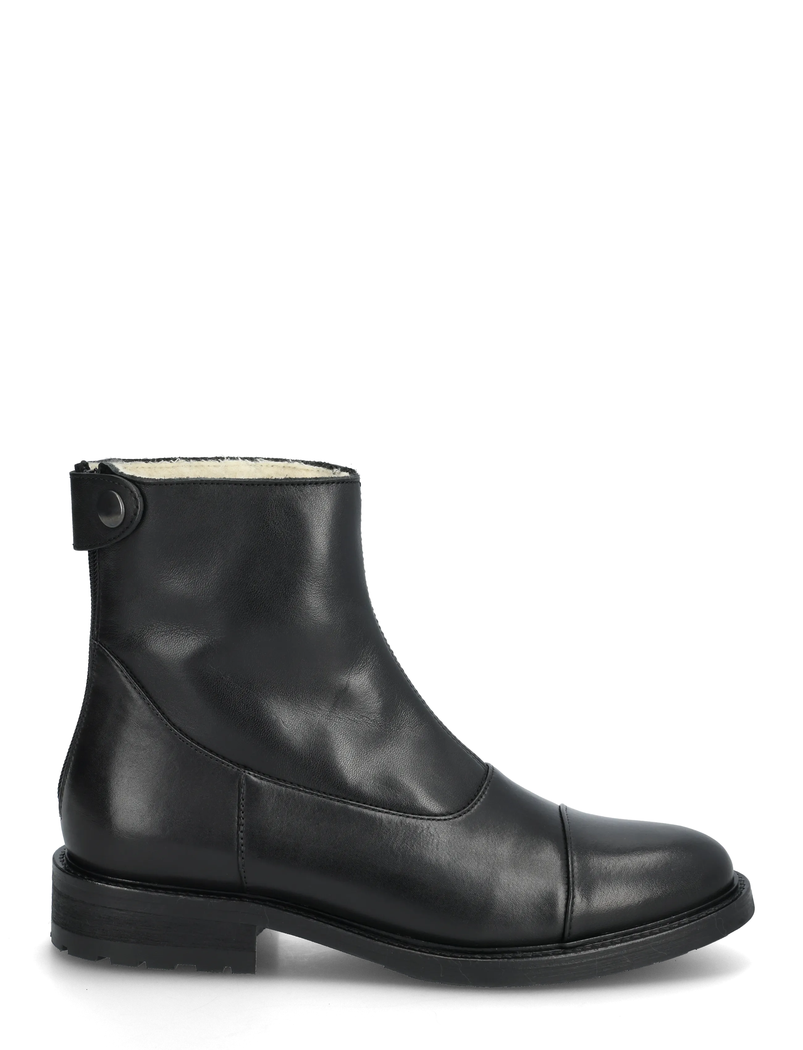 Billi Bi - Warm lining - platta ankelboots - black calf - 1