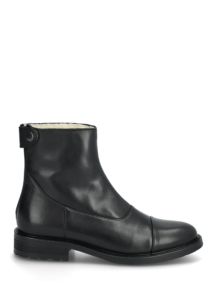 Billi Bi - Warm lining - bottines plates - black calf - 1