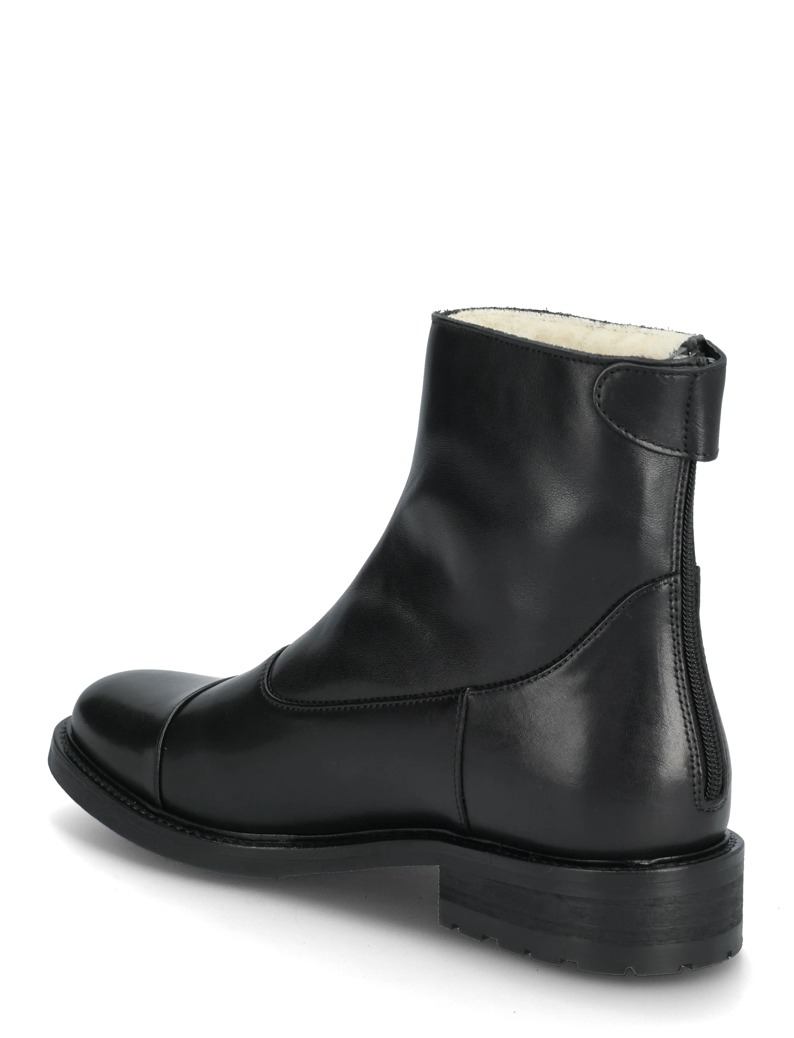 Billi Bi - Warm lining - platta ankelboots - black calf - 2