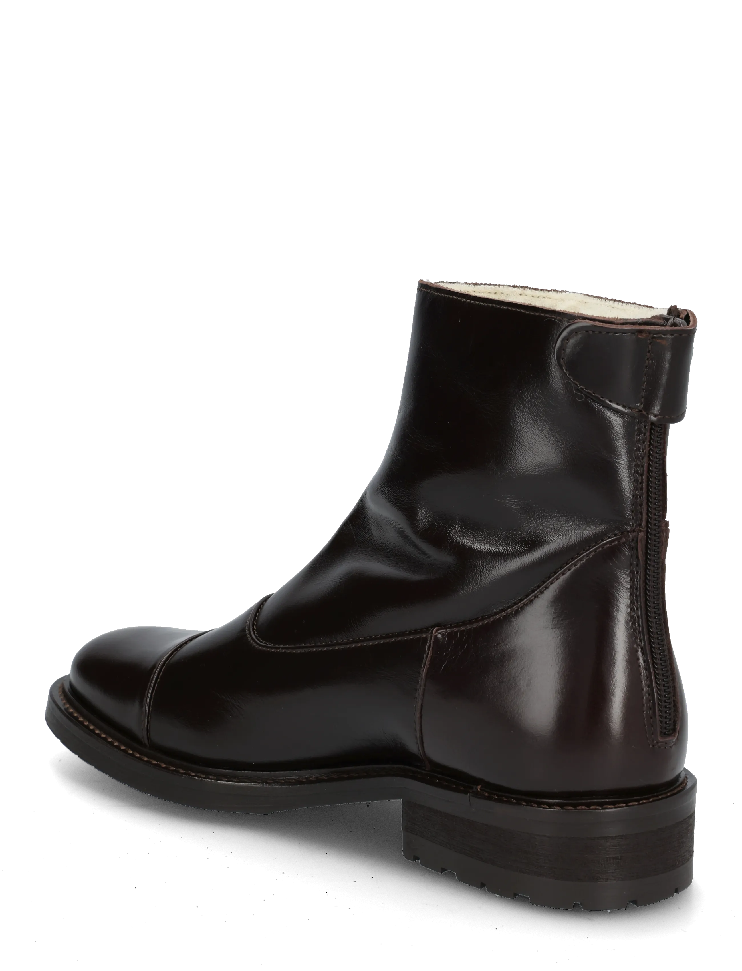 Billi Bi - Warm lining - flat ankle boots - espresso calf - 1
