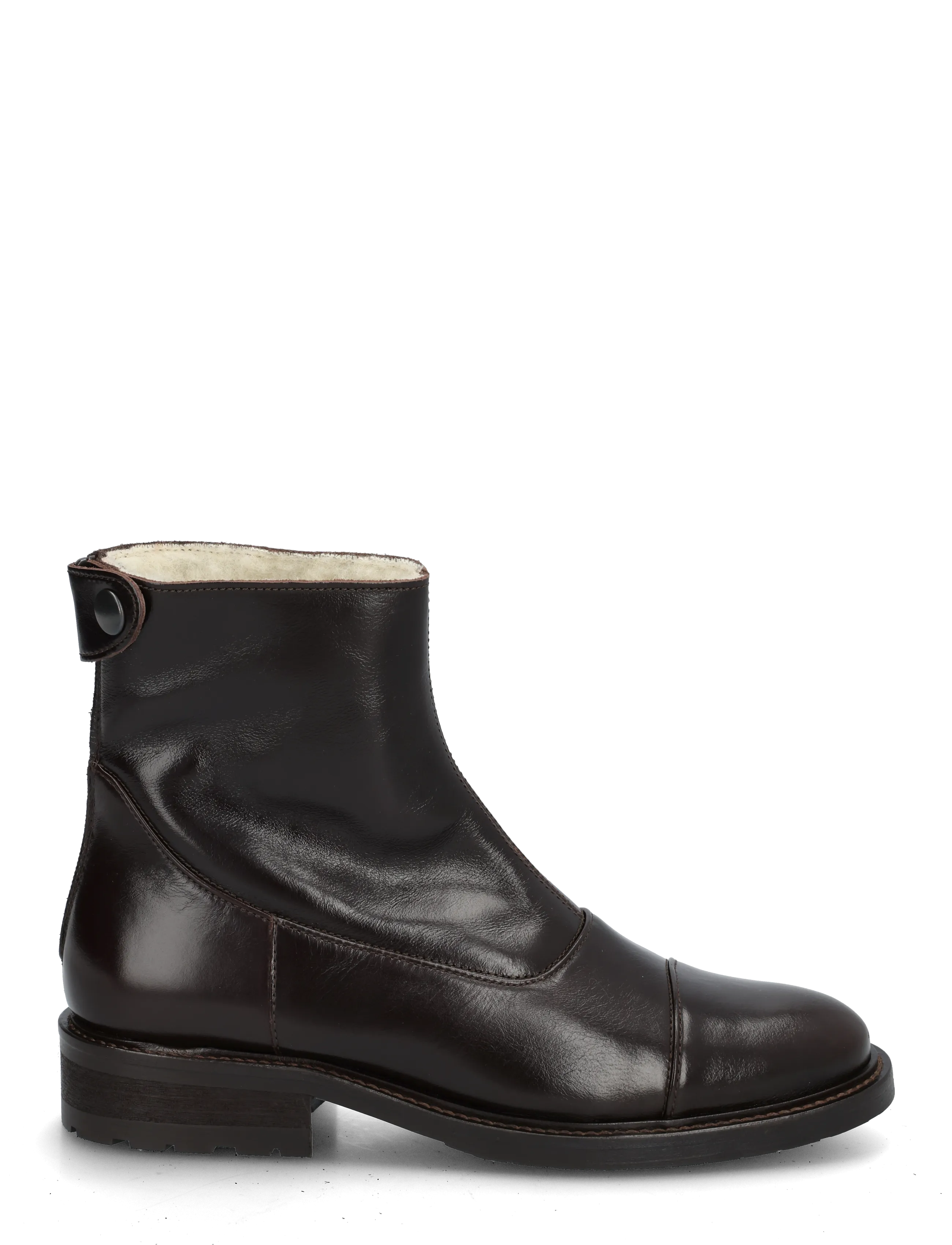 Billi Bi - Warm lining - flat ankle boots - espresso calf - 2