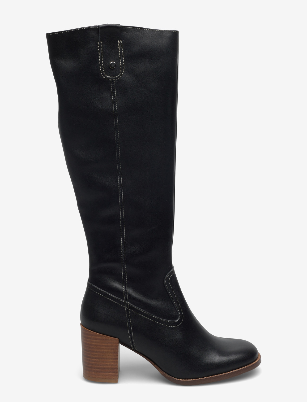 Billi Bi - Long boots X-wide - langskaftede støvler - black calf/lt. heel  -x wid - 1