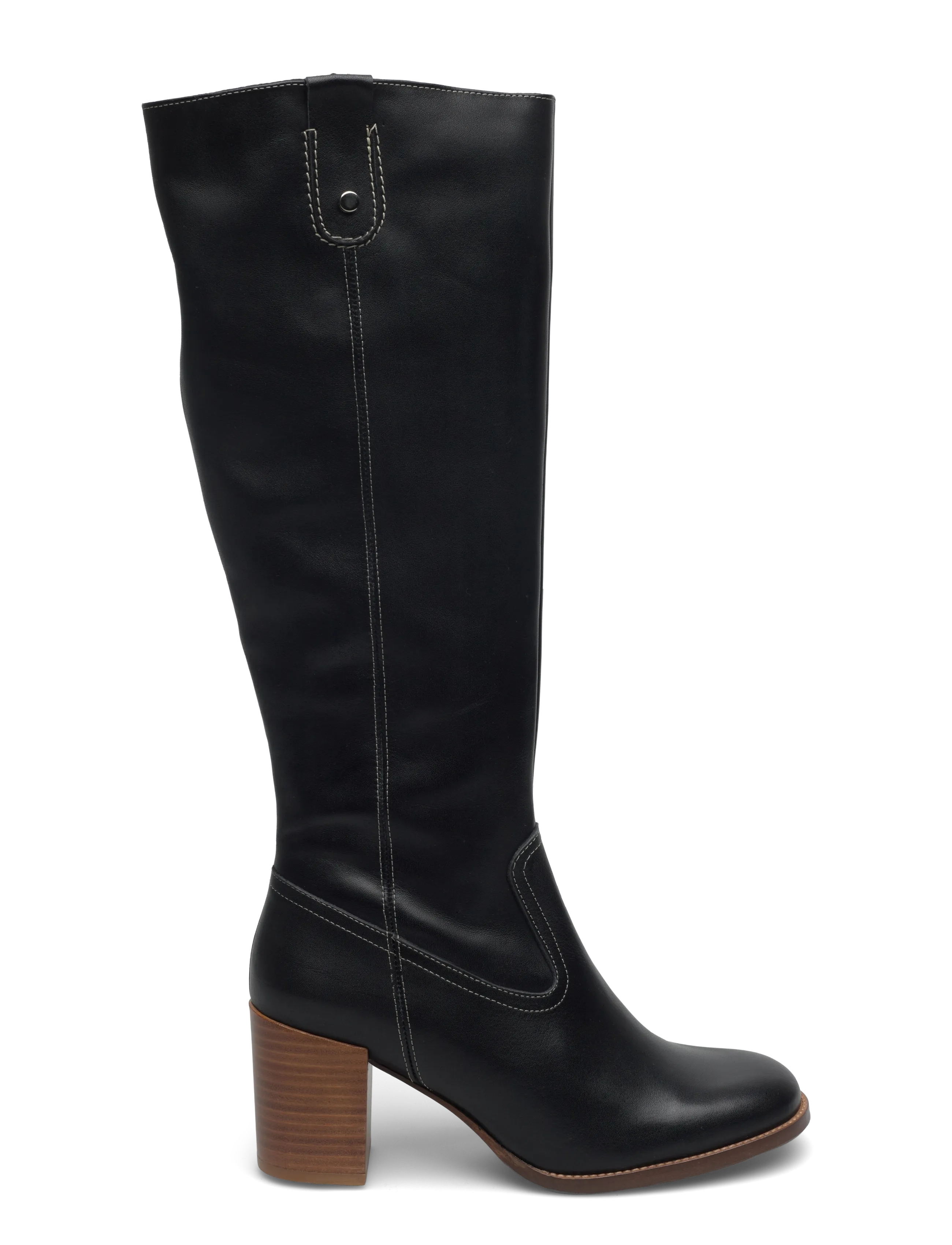 Billi Bi - Long boots X-wide - chelsea boots - black calf/lt. heel  -x wid - 1