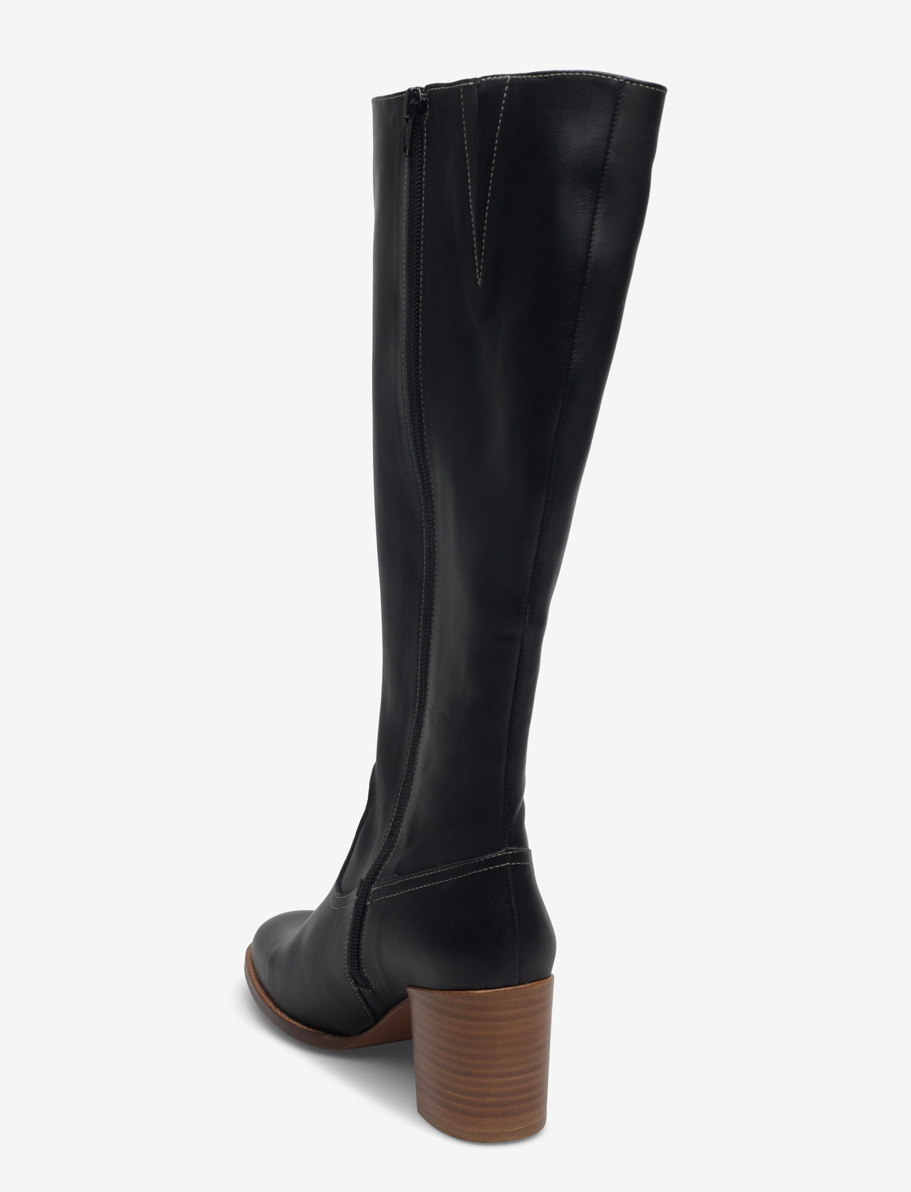 Billi Bi - Long boots X-wide - langskaftede støvler - black calf/lt. heel  -x wid - 2