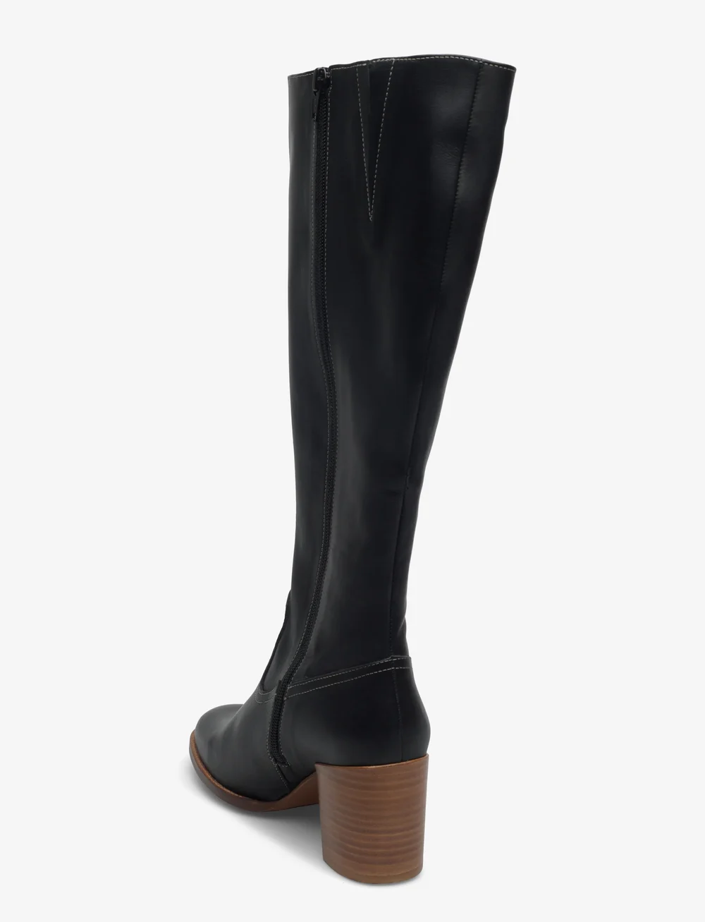 Billi Bi - Long boots X-wide - knähöga stövlar - black calf/lt. heel -x wid - 2