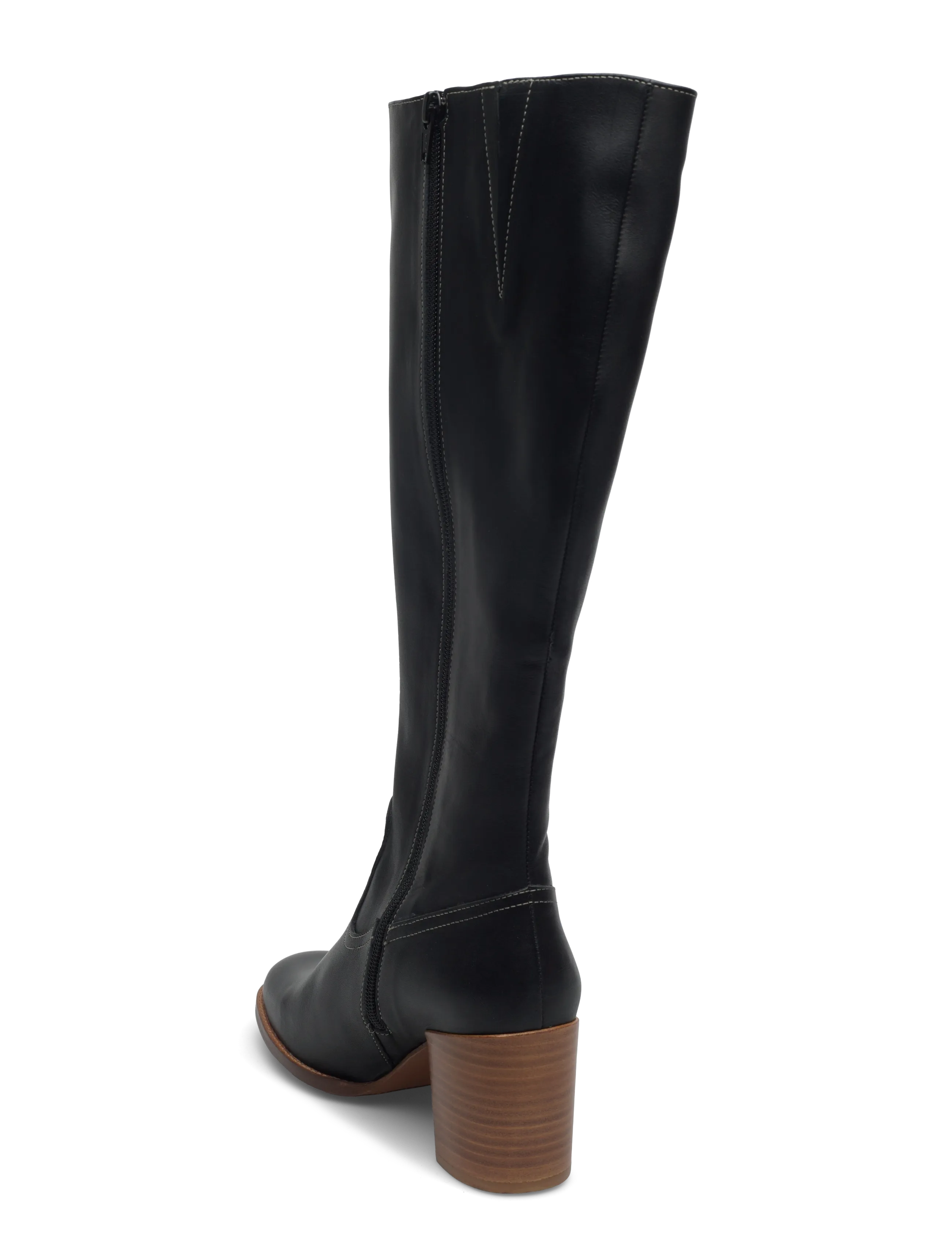Billi Bi - Long boots X-wide - chelsea boots - black calf/lt. heel  -x wid - 2