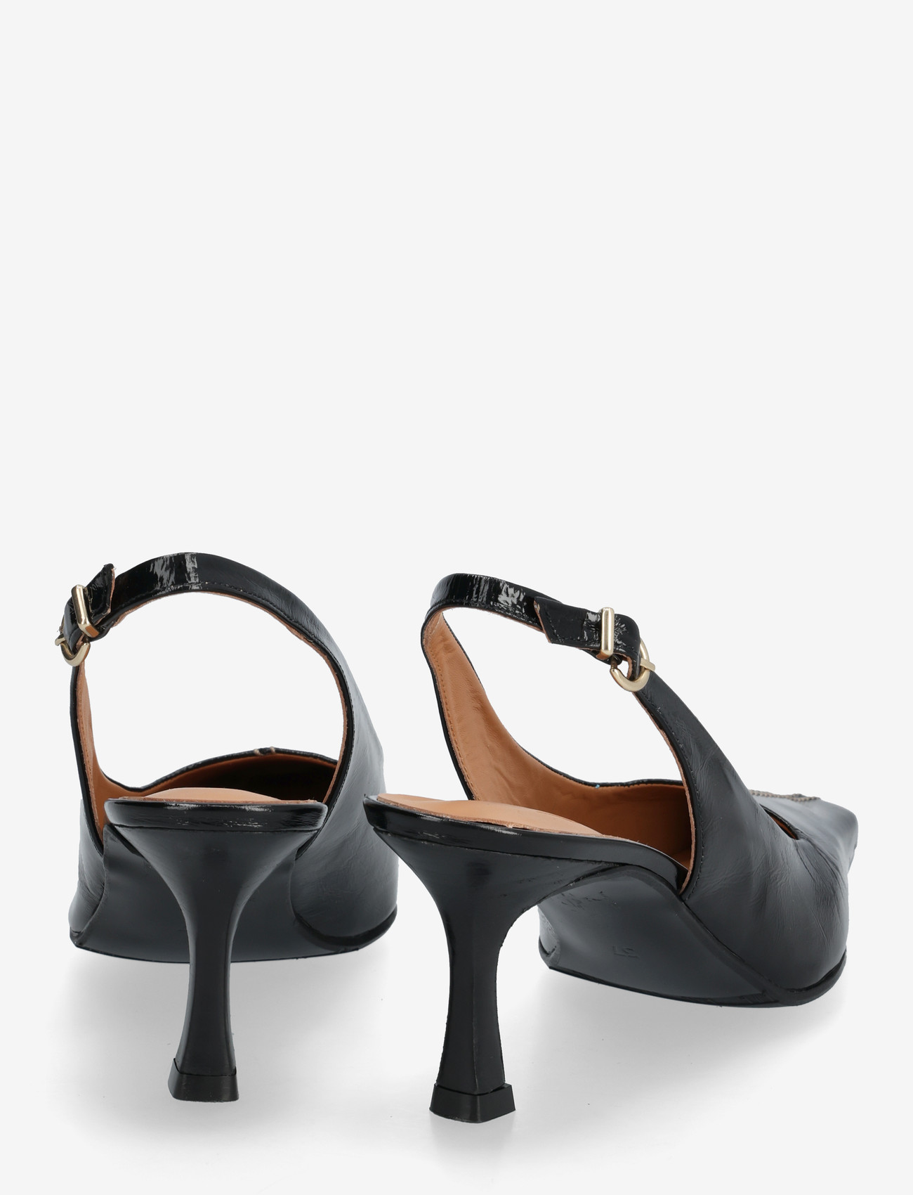 Billi Bi - Sling back - slingbacks med hæle - black naplack - 4